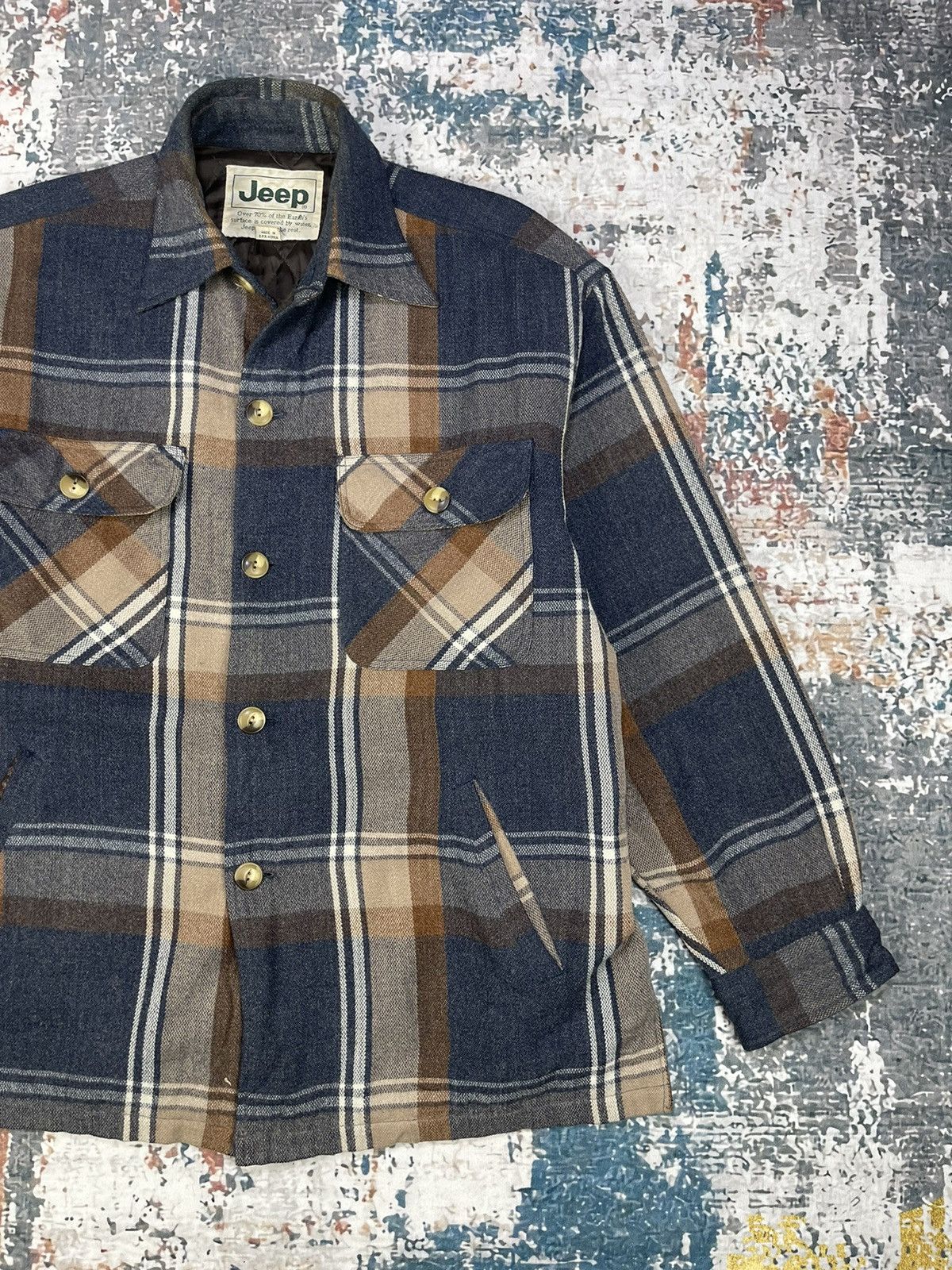 Jeep Vtg Jeep Checked Plaid Melton Jacket Size US M / EU 48-50 / 2 - 3 Thumbnail