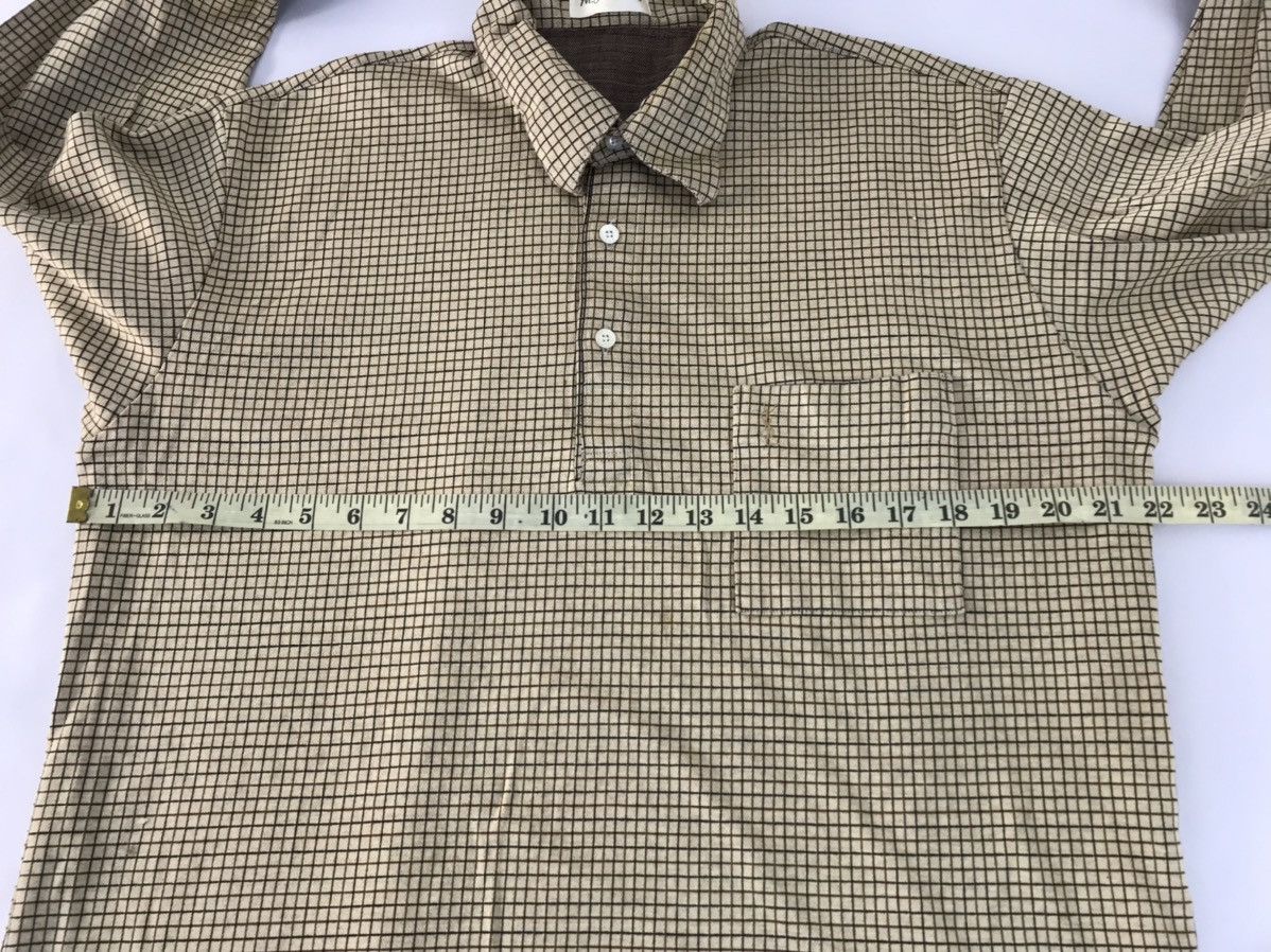 Vintage Yves Saint Lauren Single Pocket Checked Polo Printed Size US L / EU 52-54 / 3 - 9 Thumbnail