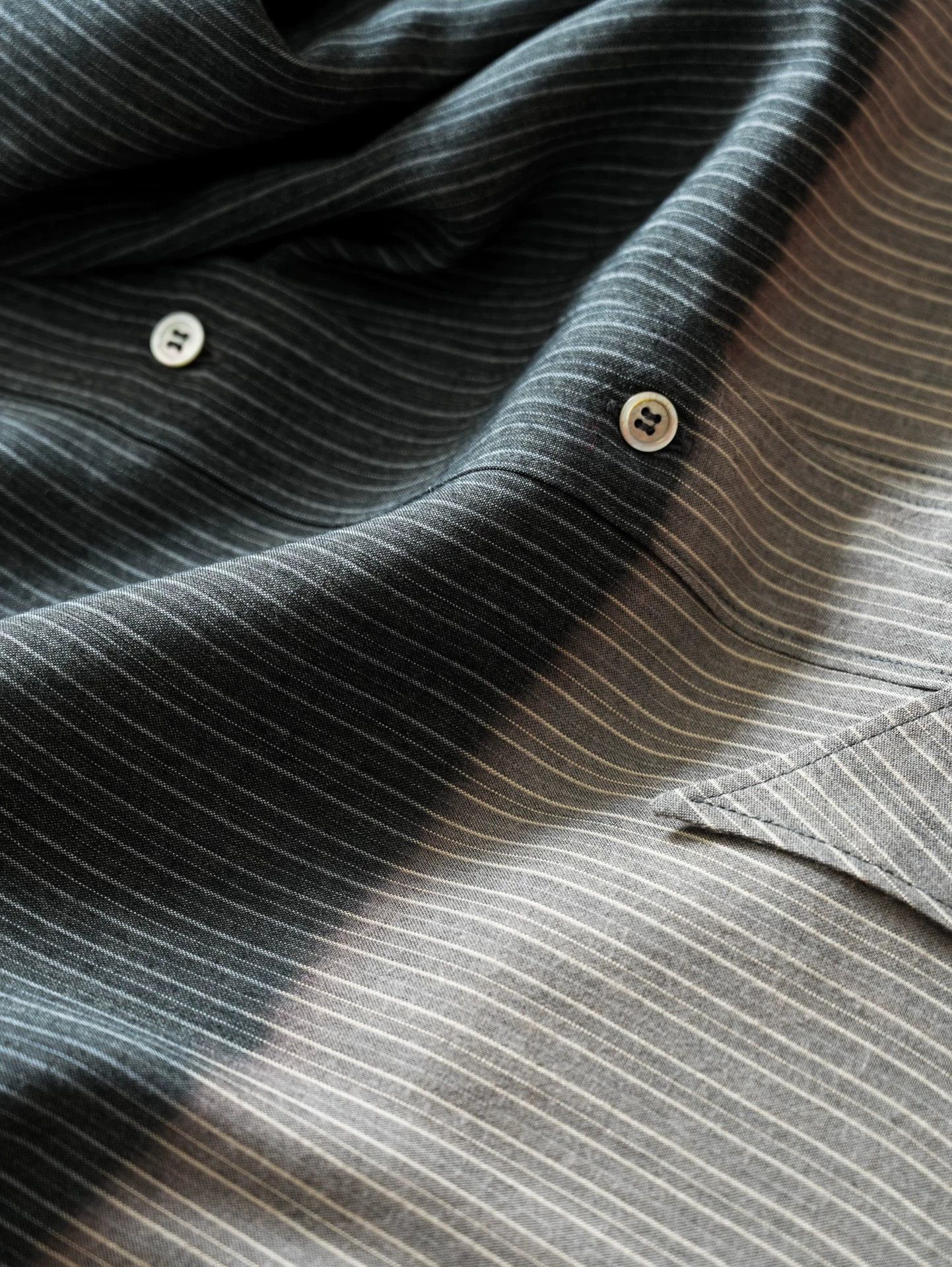 Yohji Yamamoto Yohji Yamamoto 96AW Faded Striped Shirt Size US M / EU 48-50 / 2 - 7 Thumbnail