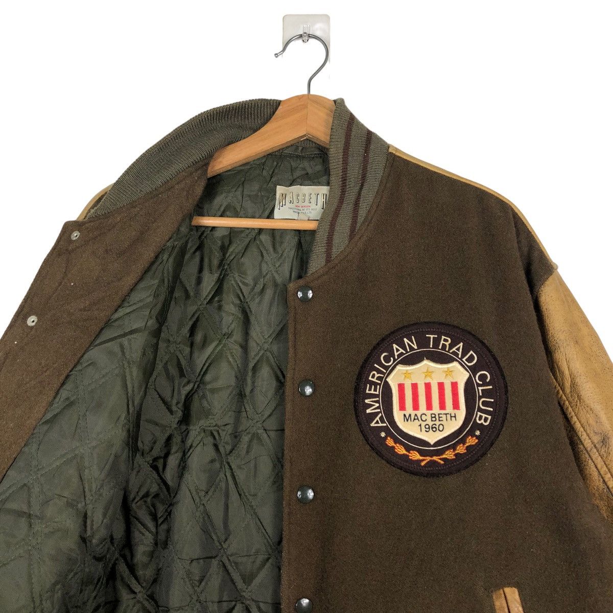 Japanese Brand 🔥Vintage Varsity Jacket Jumper Stadium Leather Macbeth Size US M / EU 48-50 / 2 - 12 Thumbnail