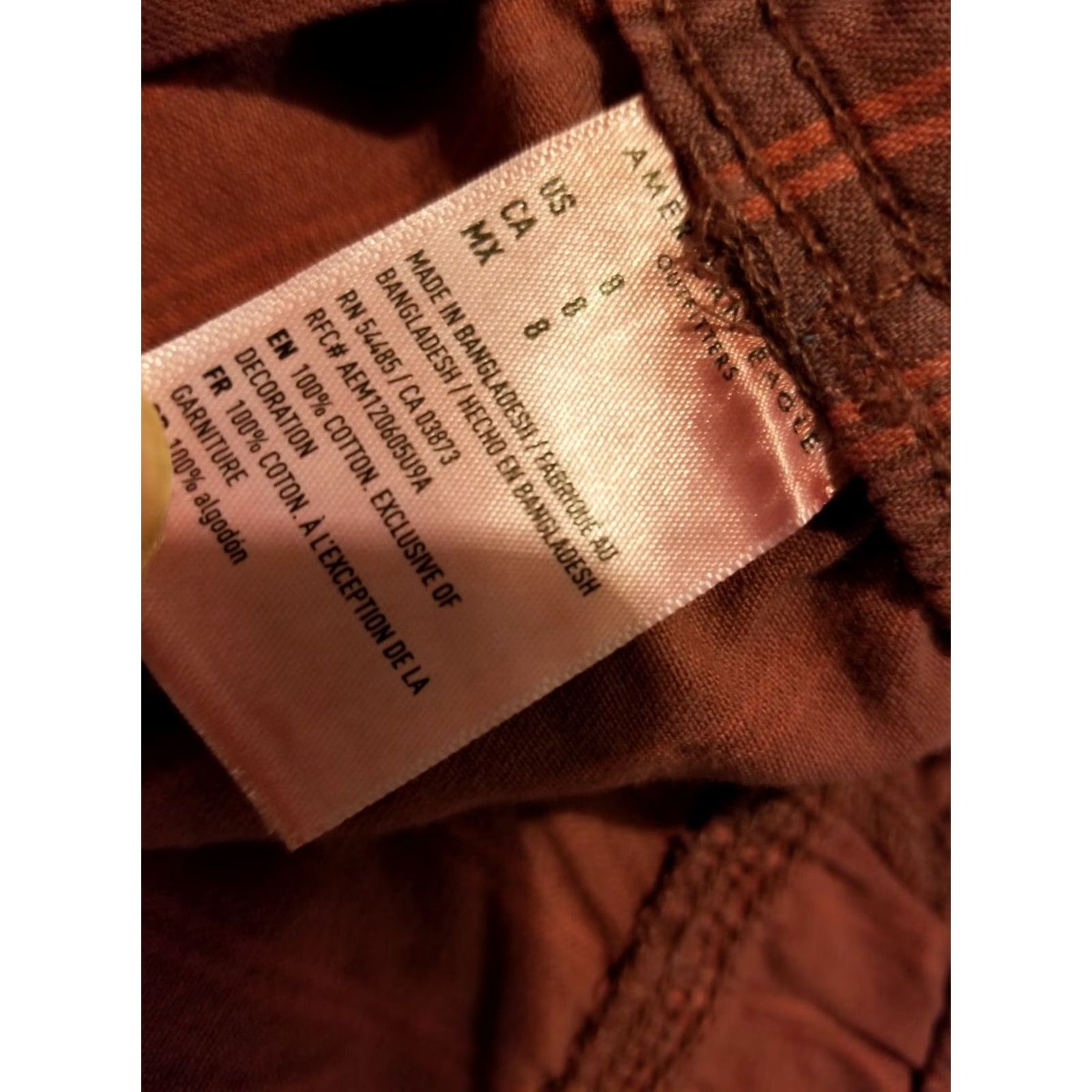 American Eagle Outfitters Womens American Eagle Outfitters Shorts Chino Cotton Red 8 Regular 8 Womens Girls Mens Size 30" / US 8 / IT 44 - 5 Thumbnail