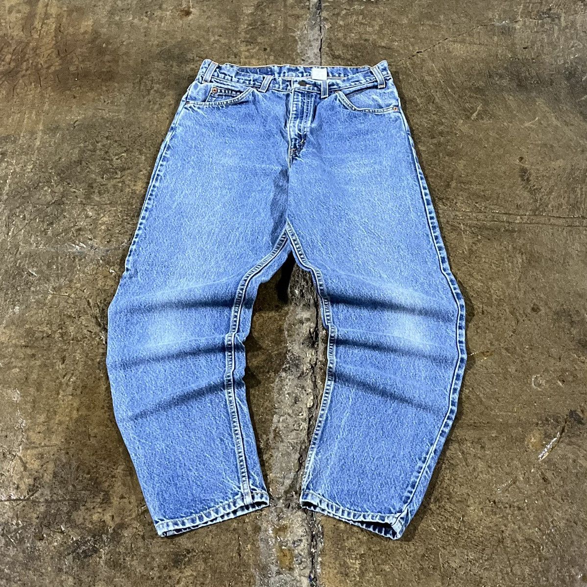 Levi's × Vintage Crazy Vintage 90s Levi's Orange Tab 550 Faded Skater Jeans Size US 32 / EU 48 - 2 Thumbnail