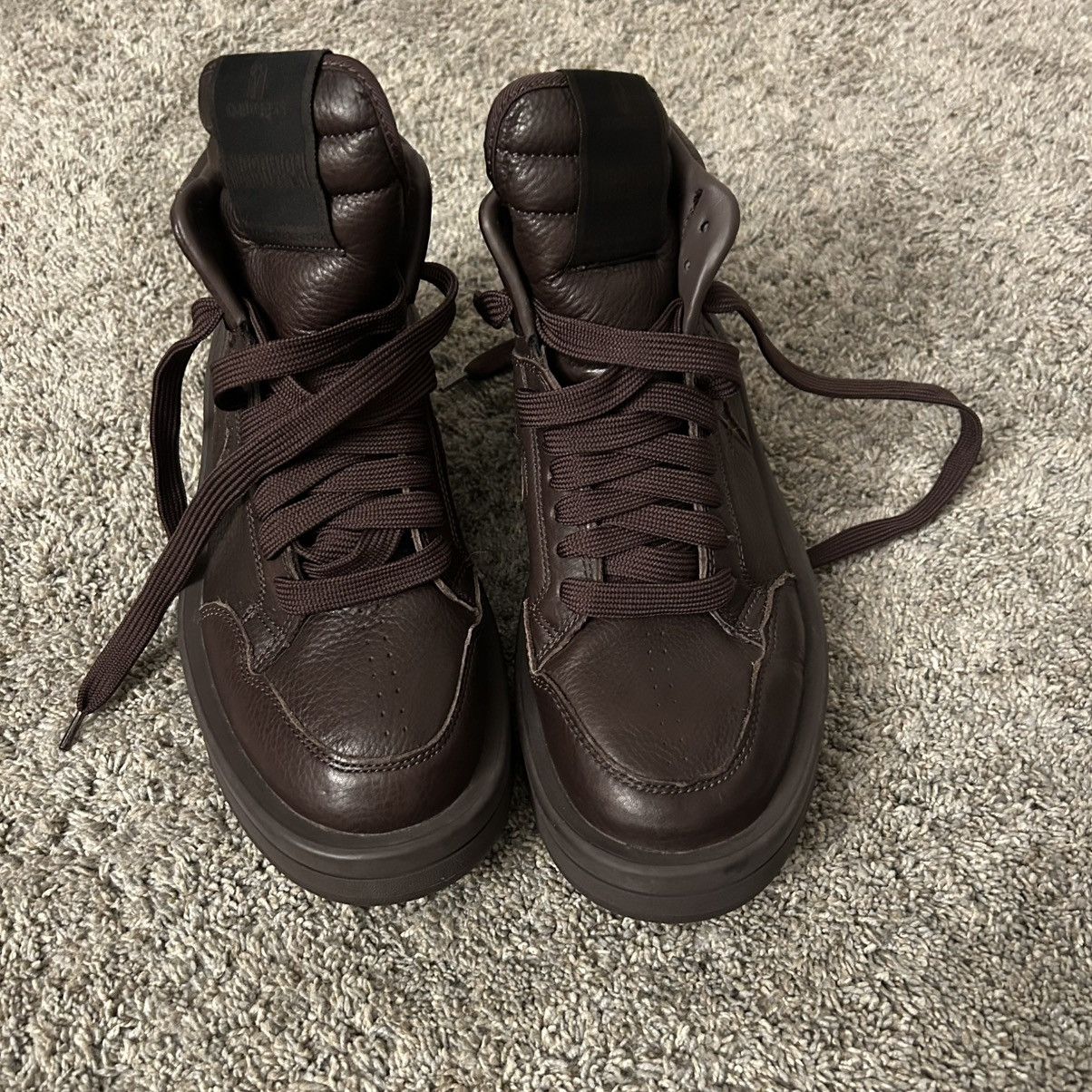 Converse × Rick Owens × Rick Owens Drkshdw Rick owens drkshdw turbowpn converse brown leather sneakers Size US 7.5 / EU 40-41 - 4 Thumbnail