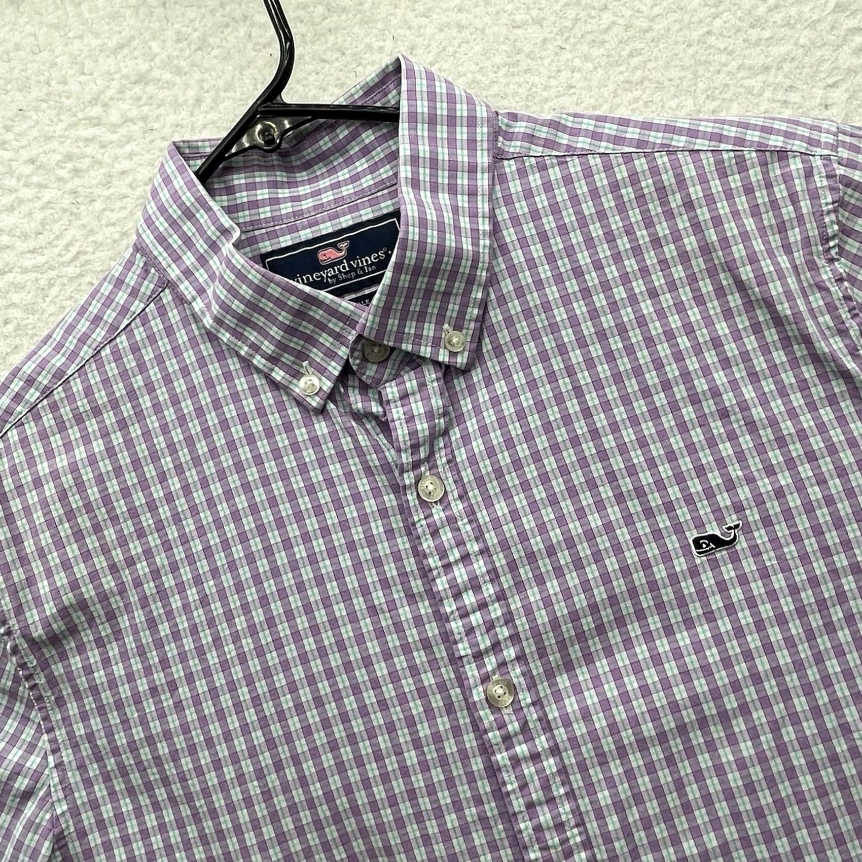 Vineyard Vines Vineyard Vines Whale Shirt Mens M Slim Plaid Check Button-Up Christmas? Size US M / EU 48-50 / 2 - 2 Thumbnail