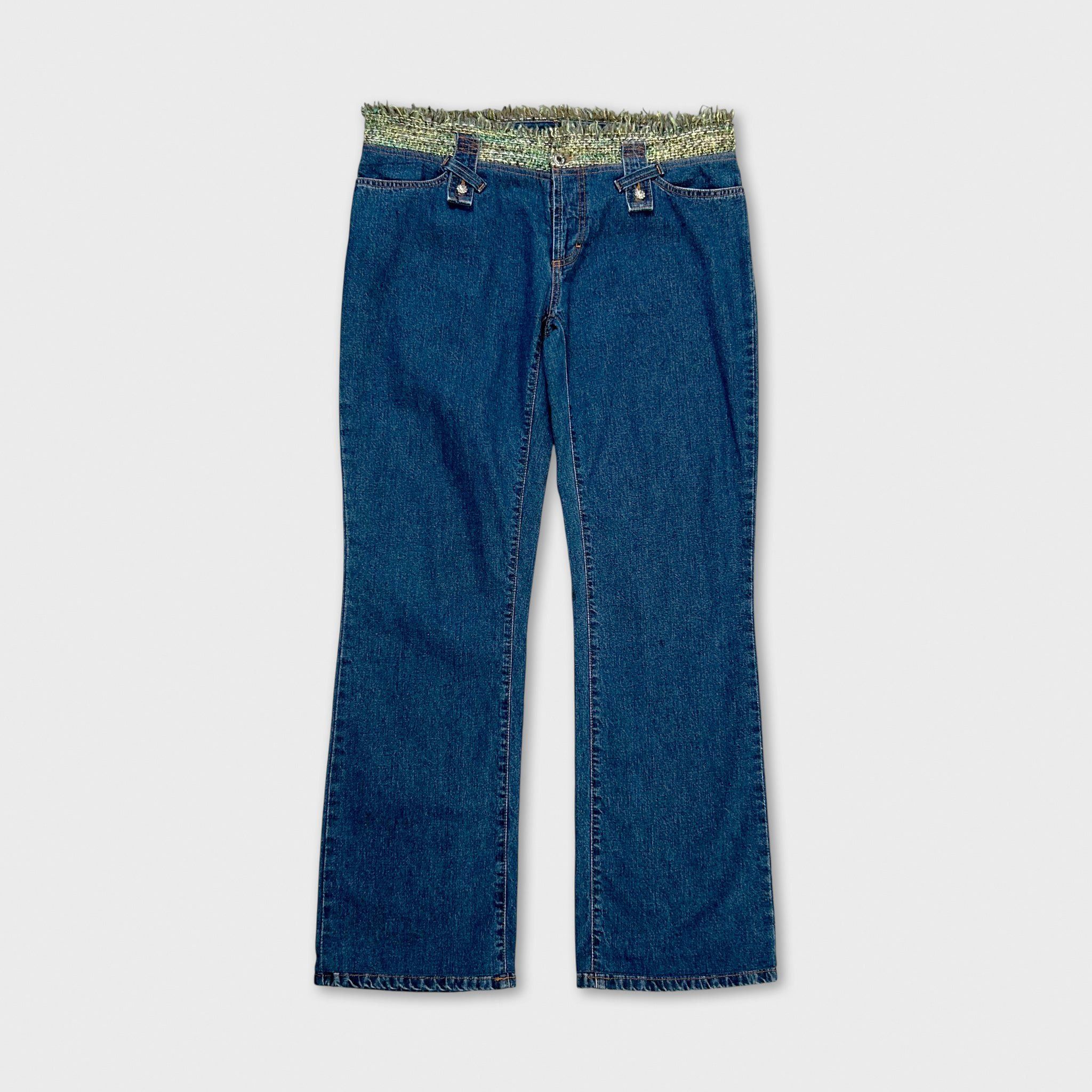 Dolce & Gabbana Dolce & Gabbana Green Tweed Denim Pants Size US 30 / EU 46 - 1 Thumbnail