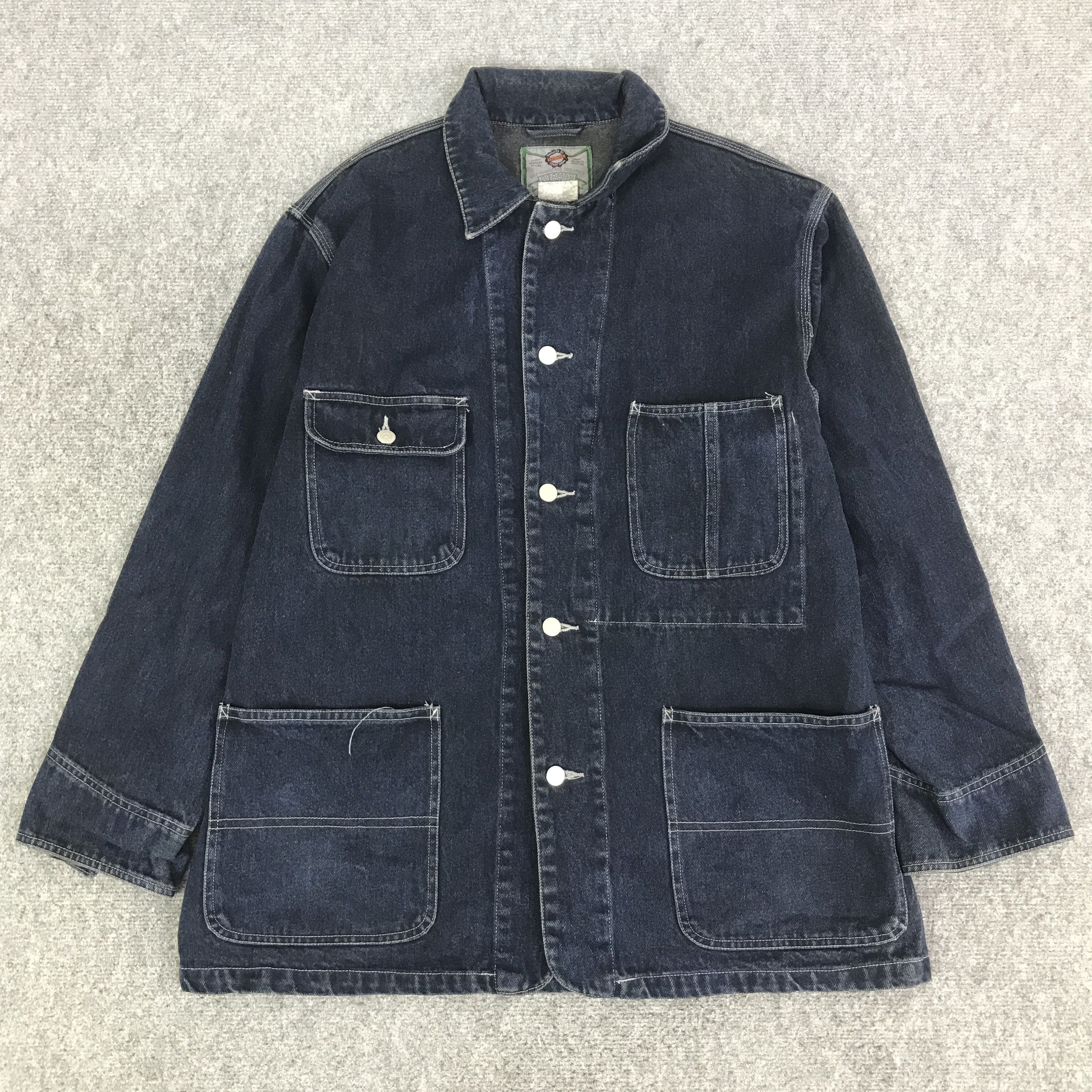 Japanese Brand SEAHOP DENIM JACKET K115B7 Size US L / EU 52-54 / 3 - 1 Thumbnail