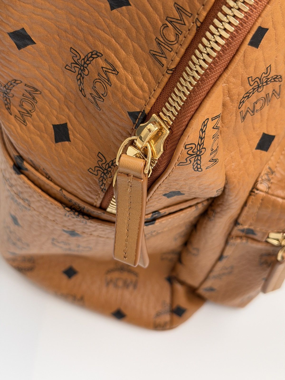 MCM MCM Visetos Backpack in Cognac Size ONE SIZE - 8 Thumbnail