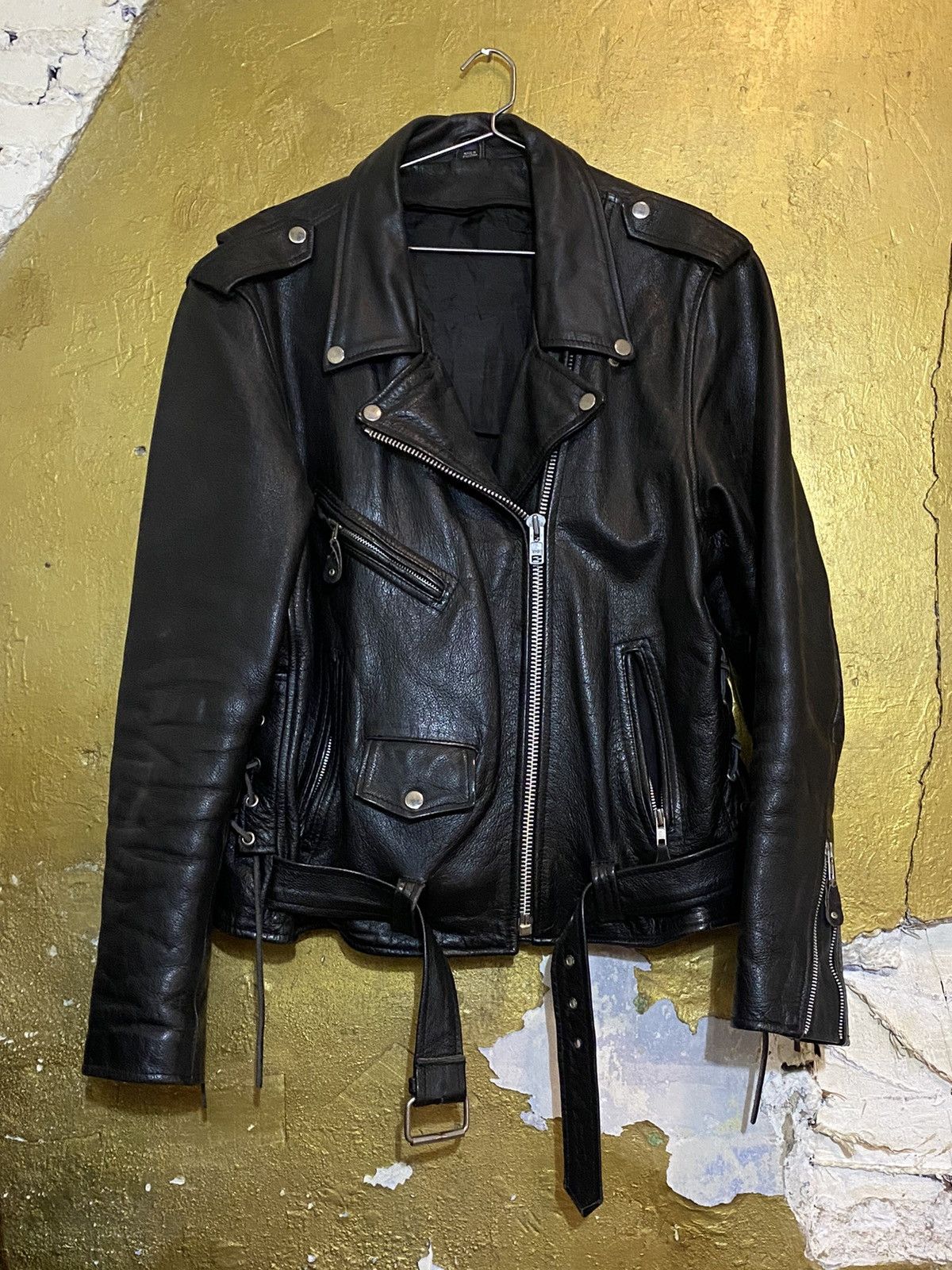 Other Leather Biker Jacket Size US XXL / EU 58 / 5 - 1 Thumbnail
