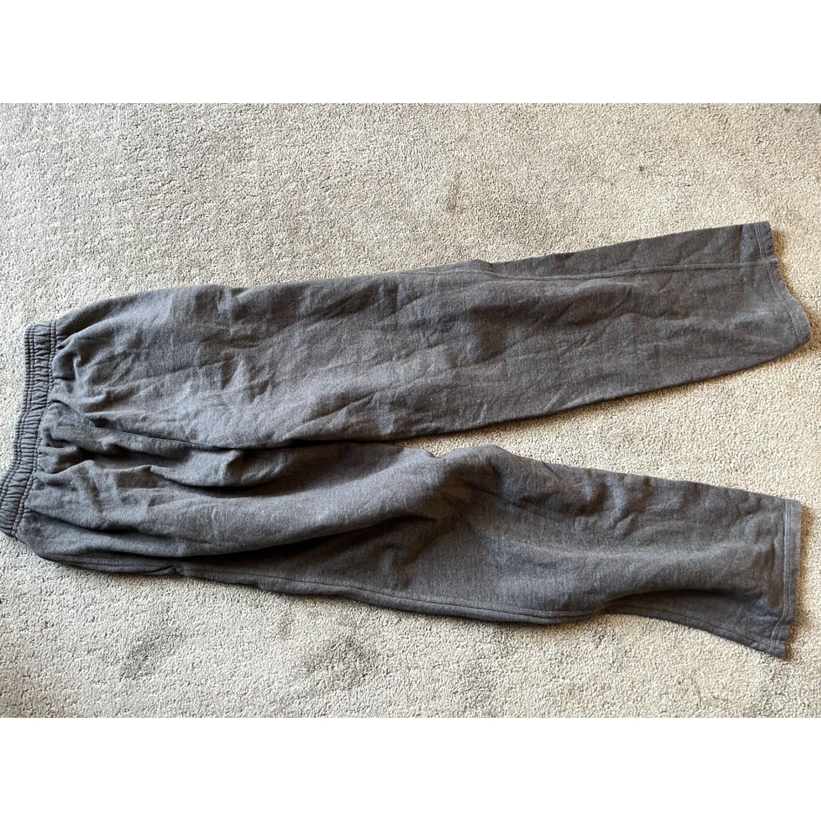 Champion Champion Sweatpants Men's Small Authentic Straight Pocket Logo Gray Cotton Soli Size US 29 - 4 Thumbnail
