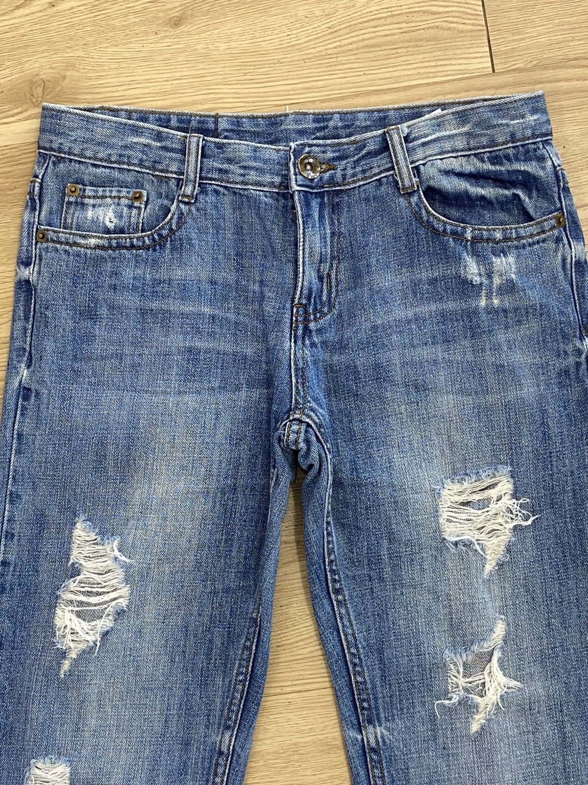 Japanese Brand Vintage Japanese Brand Hairy Leg Distress Denim Size US 32 / EU 48 - 2 Thumbnail
