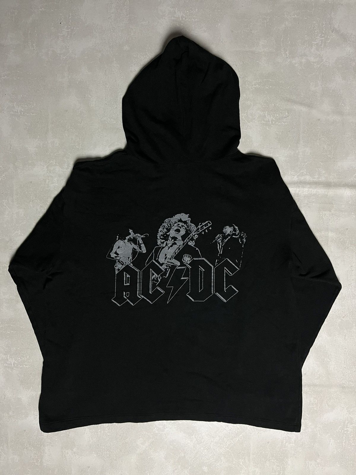 Band Tees × Vintage Vintage 00s AcDc Back In Black Hoodie Size US XL / EU 56 / 4 - 2 Thumbnail