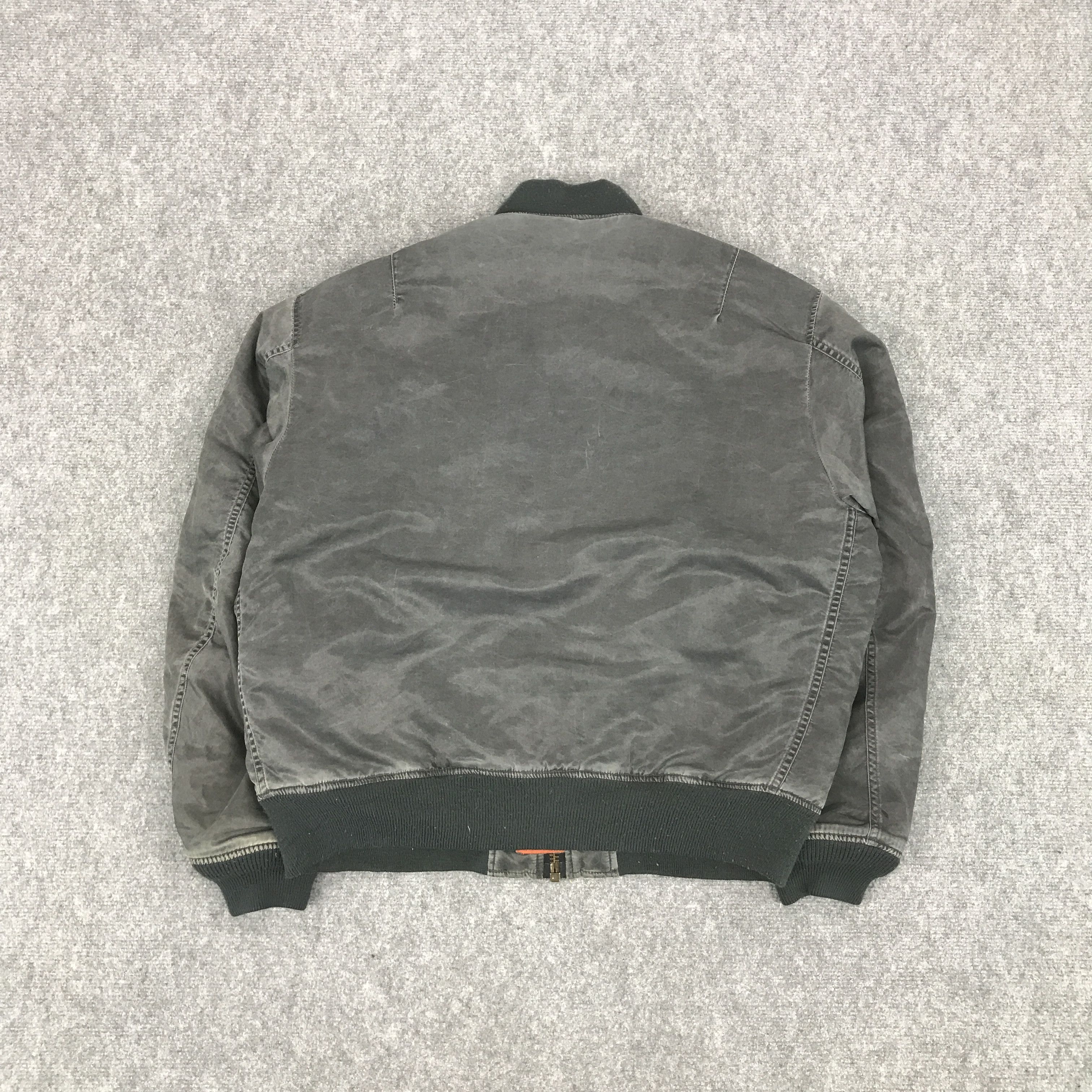 Japanese Brand BLACK FADED MA-1 STYLE BOMBERS JACKET Size US L / EU 52-54 / 3 - 2 Thumbnail