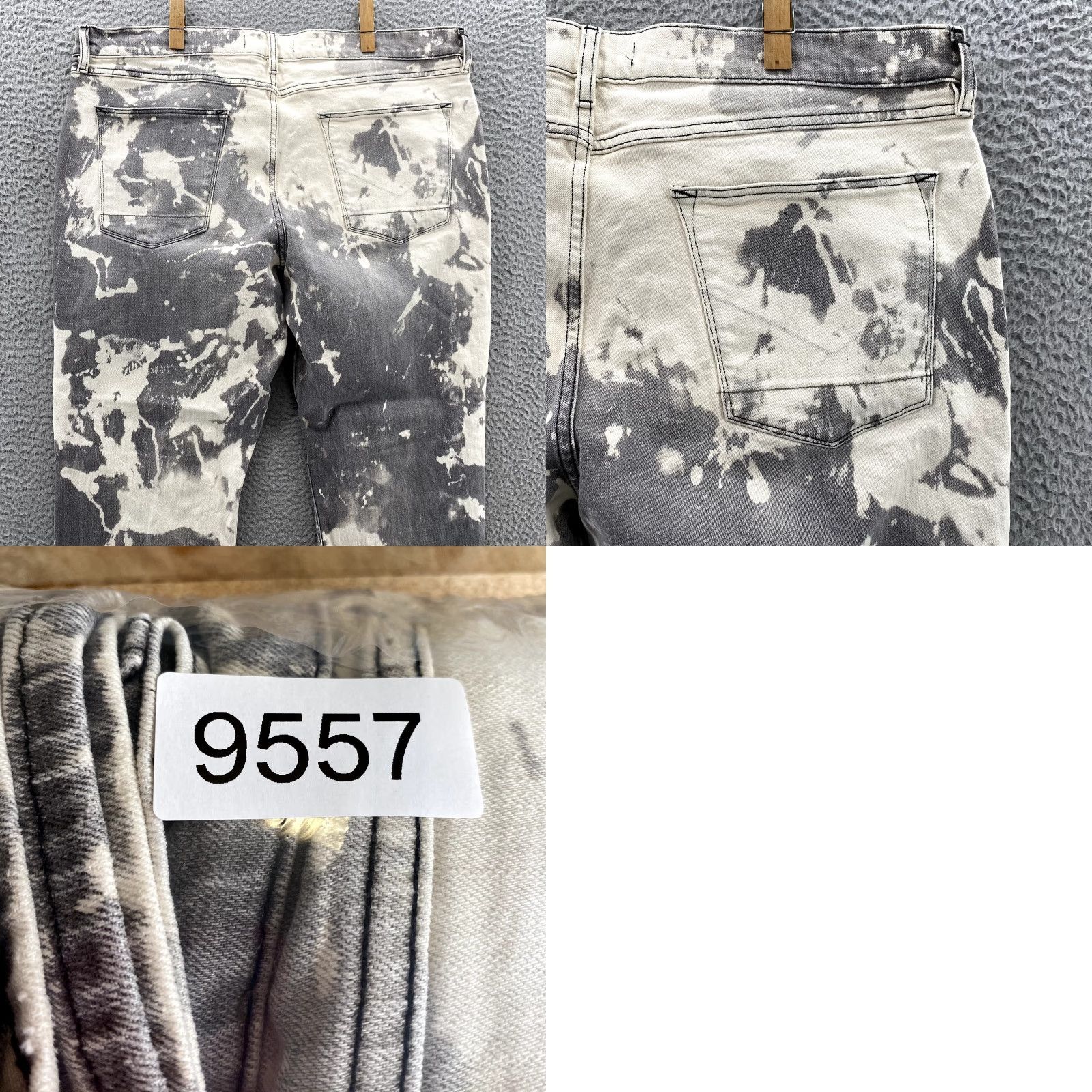 Hudson Hudson Jeans Men 40x30 Tie Dye Bleach Distressed Straight Grunge Streetwear Skater Denim Pant XS? Size US 40 / EU 56 - 9 Thumbnail