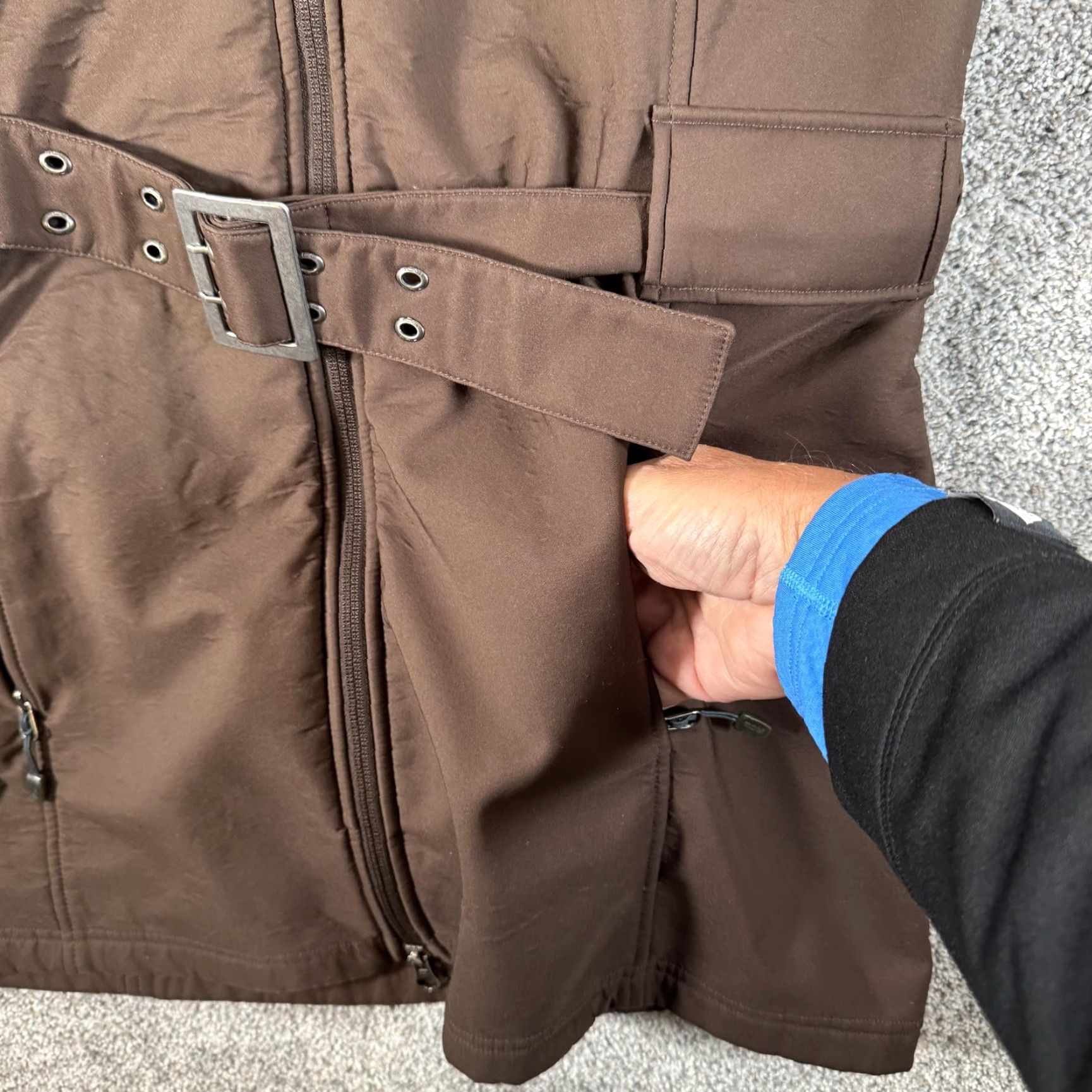 Nike Nike ACG Jacket Womens Large Brown Softshell Hooded Belted Fleece Lined Size L / US 10 / IT 46 - 4 Thumbnail
