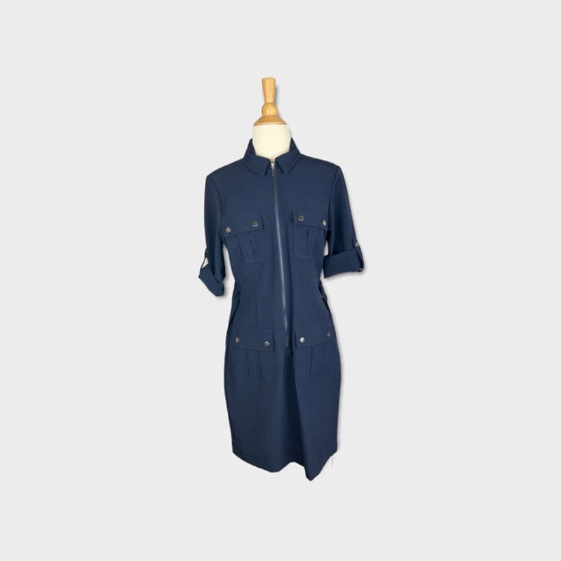 Nordstrom Sharagano | Women's Zip-Front Shirt Dress | Size 6 Size M / US 6-8 / IT 42-44 - 6 Thumbnail