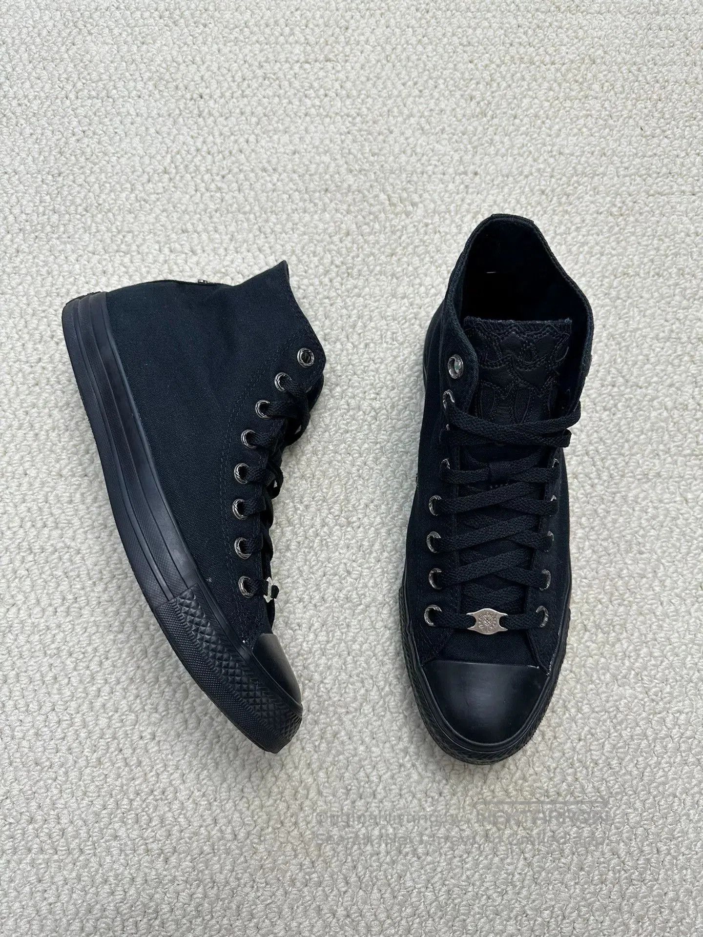 Chrome Hearts Chrome Hearts Converse All Black Sneakers. Size US 9.5 / EU 42-43 - 2 Thumbnail