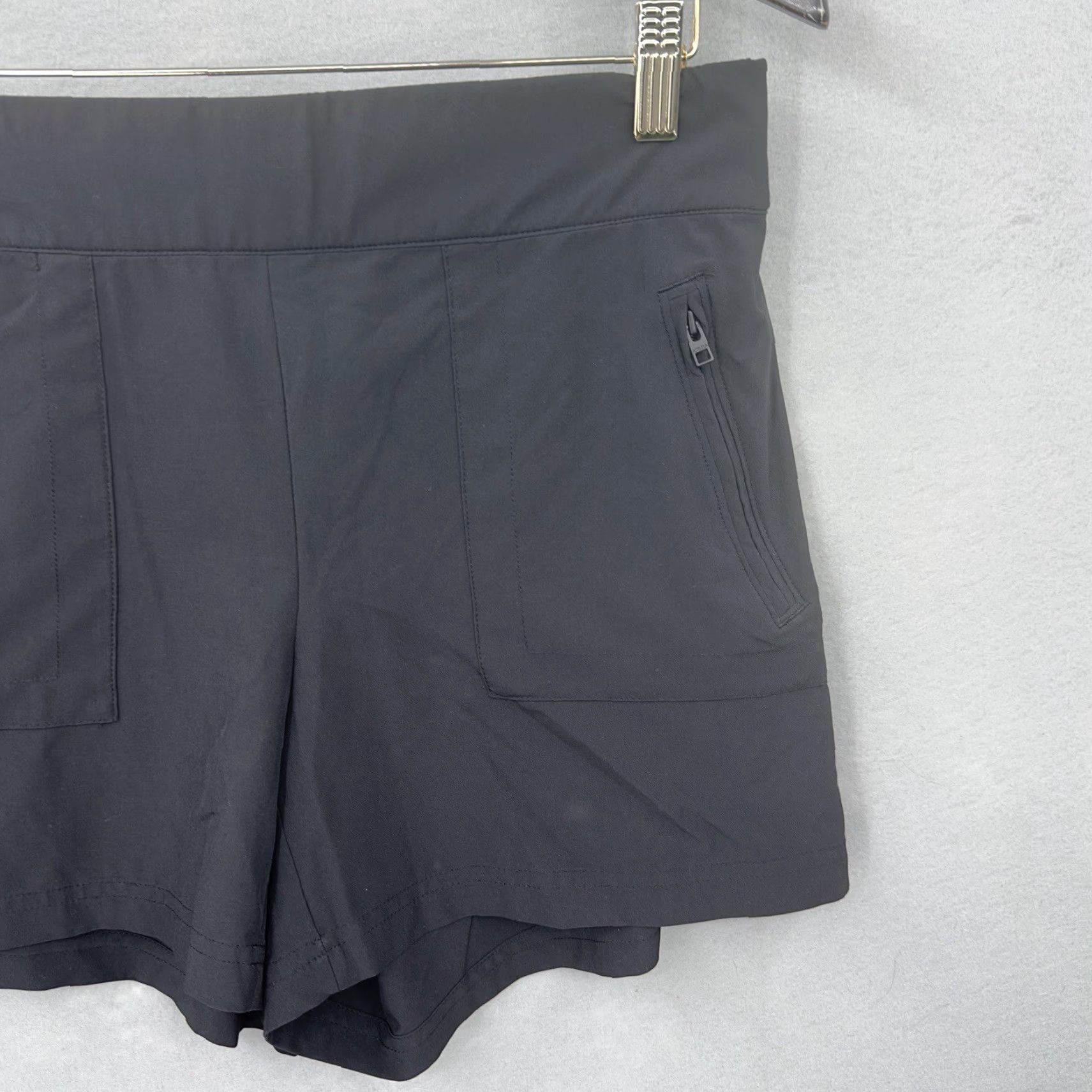 Athleta Athleta Shorts Women's 8 Black Pockets Zipper Elastic Waist Pull On Preppy Shirt Womens Athletic Outdoor Sports 8 Black Nylon blend Size 30" / US 8 / IT 44 - 6 Thumbnail