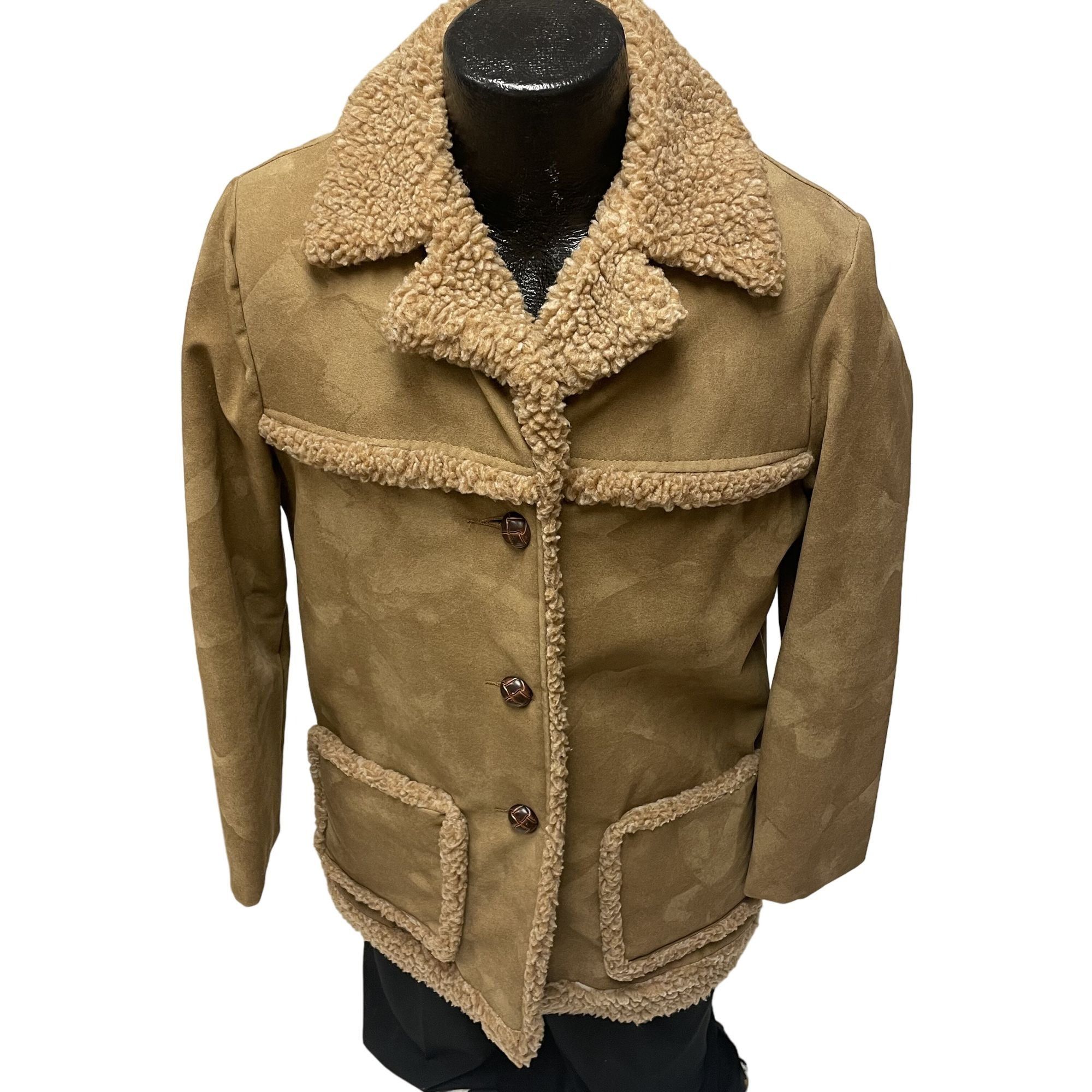 Other Vtg Fingerhut Brown FELTED Vinyl MOUNTAIN MAN Jacket Size XXL / US 16-18 / IT 52-54 - 1 Thumbnail