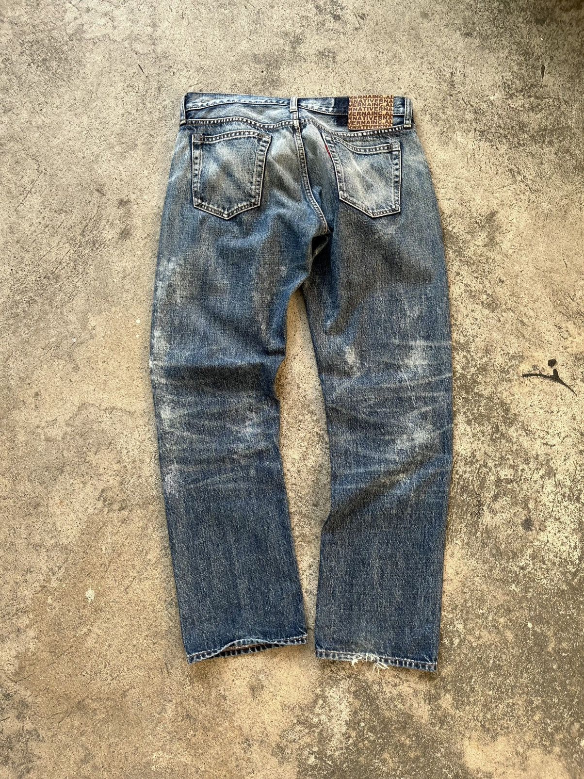 Japanese Brand 💥RNA distressed denim Japan brand / PERFECT ACID WASHED Size US 34 / EU 50 - 2 Thumbnail