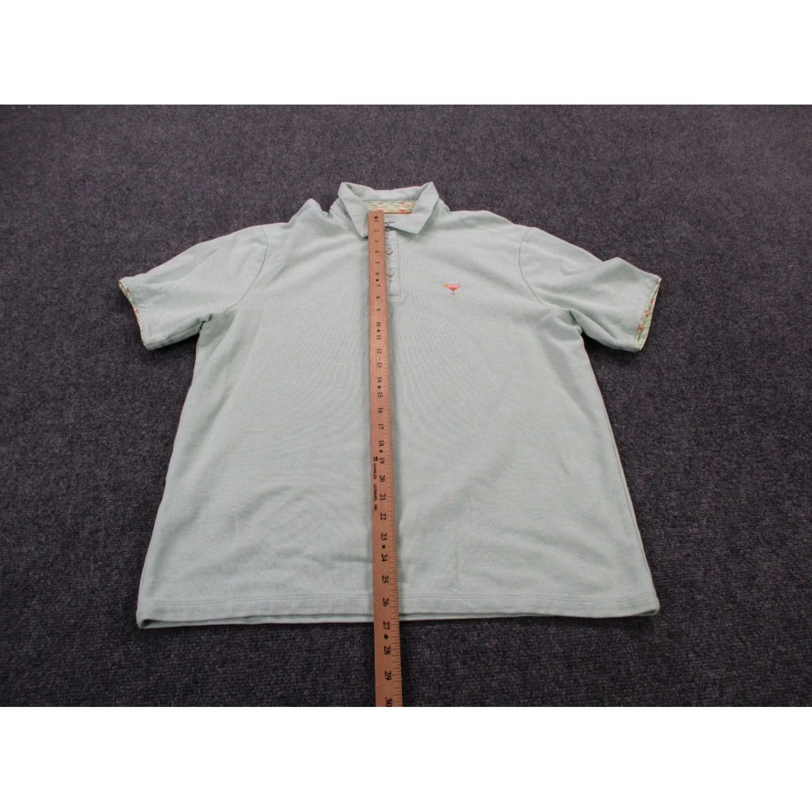 Tommy Bahama Tommy Bahama Polo Shirt Men L Green Island Zone Martini Glass Logo Hawaiian Golf Size US L / EU 52-54 / 3 - 3 Thumbnail