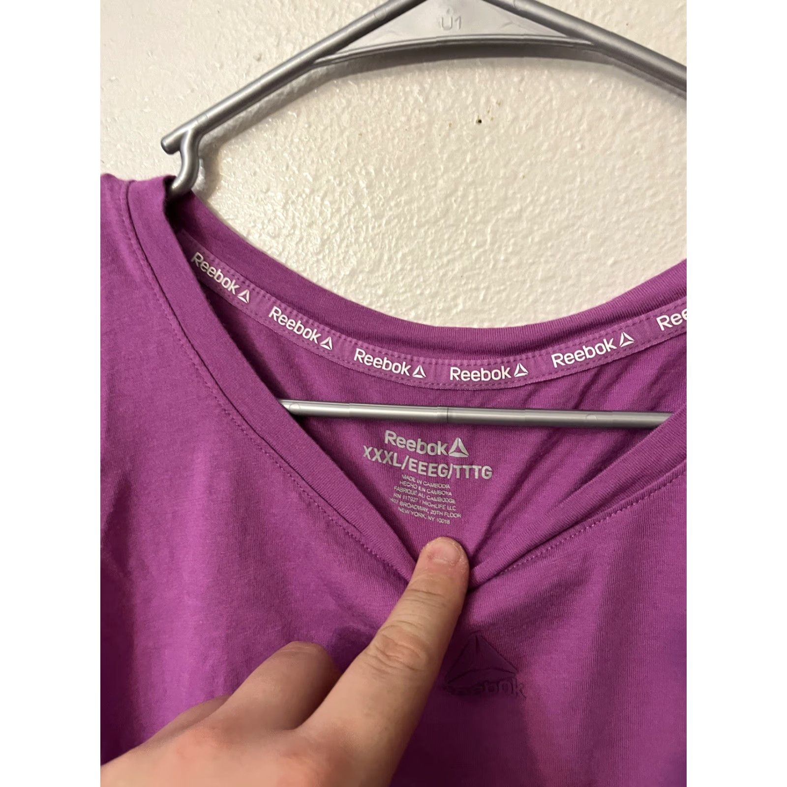 Reebok Reebok T-Shirt Crew Neck Women 3XL Purple Athletic Activewear Short Sleeve Polyester 100% Regular Size Clothing Size XXL / US 16-18 / IT 52-54 - 2 Thumbnail