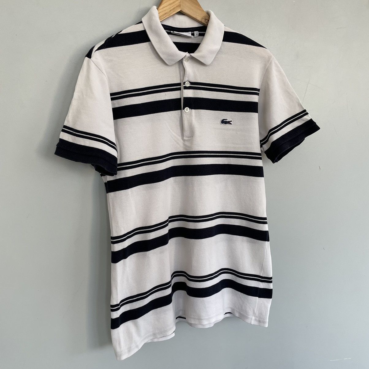 Lacoste 🇫🇷Lacoste Polo T-shirts dark crocodile made in France Size US L / EU 52-54 / 3 - 3 Thumbnail