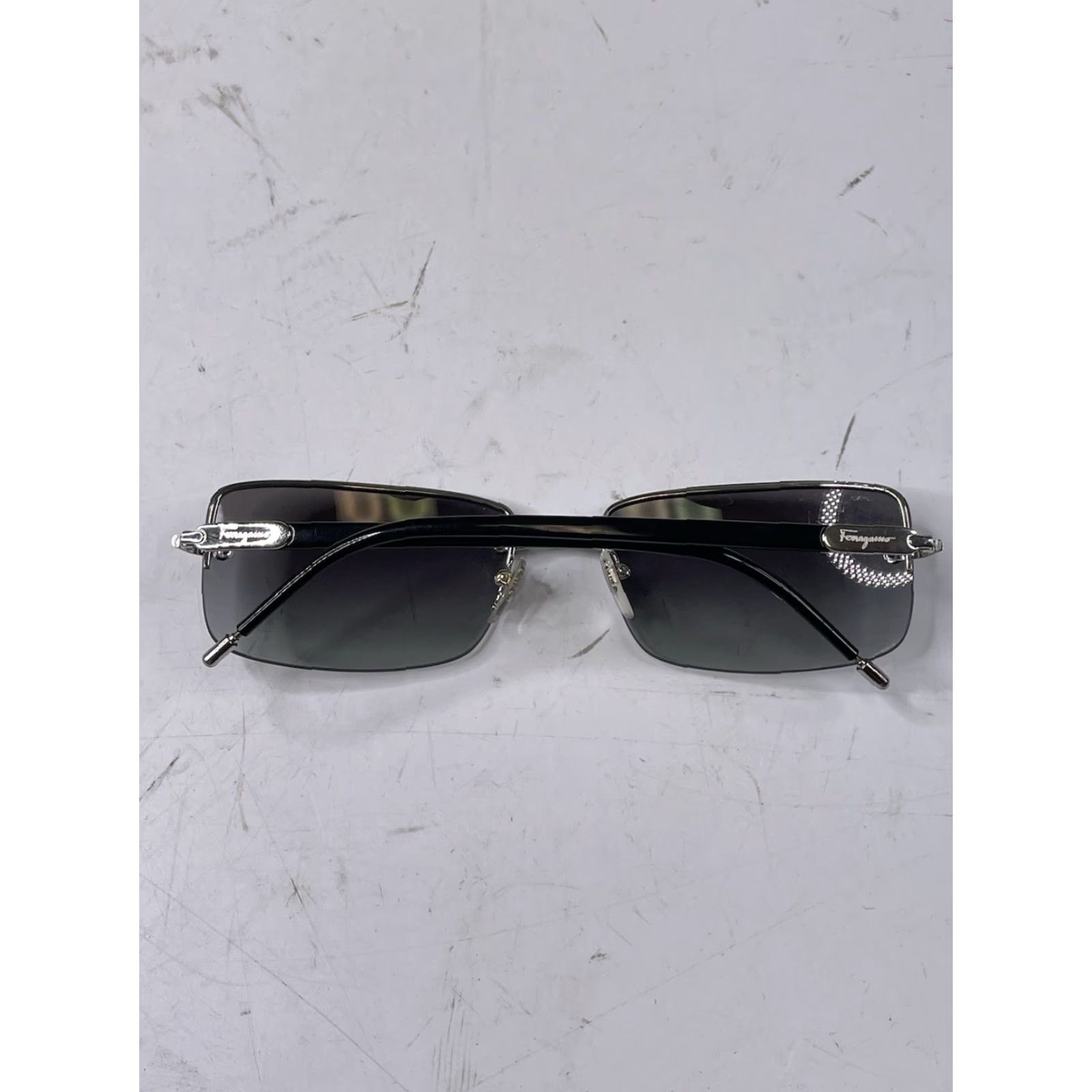 Salvatore Ferragamo Salvatore Ferragamo Sunglasses Men Half Rim Frames 1194 511/11 60 17 140 Black Geometric Designer Glass Metal Plastic Size ONE SIZE - 7 Thumbnail
