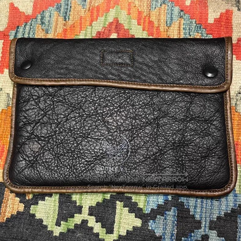 RRL Ralph Lauren Fur and leather handbag