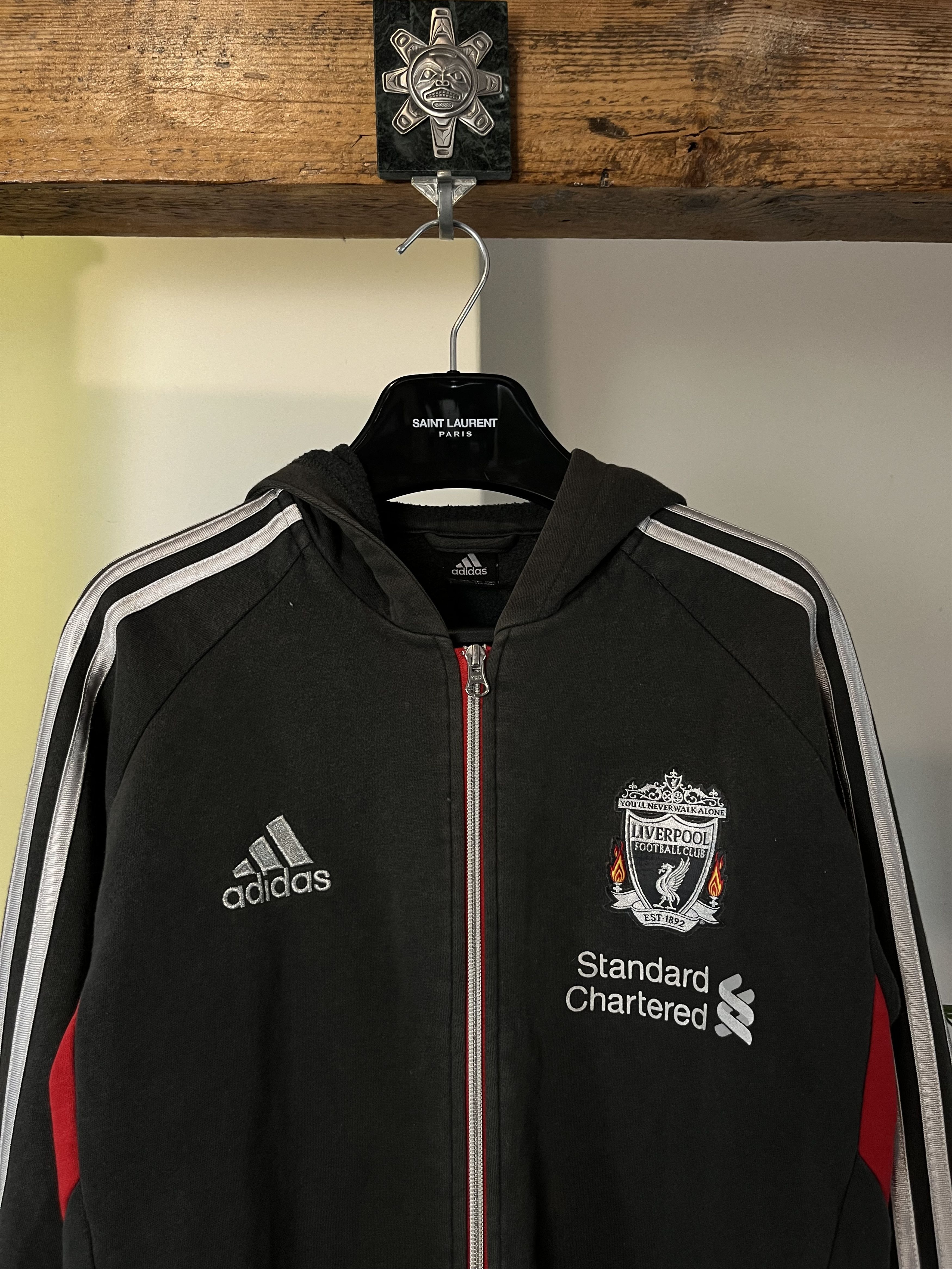 Adidas Vintage Adidas Liverpool FC Zip Hoodie Sweatshirt RARE Size US M / EU 48-50 / 2 - 3 Thumbnail
