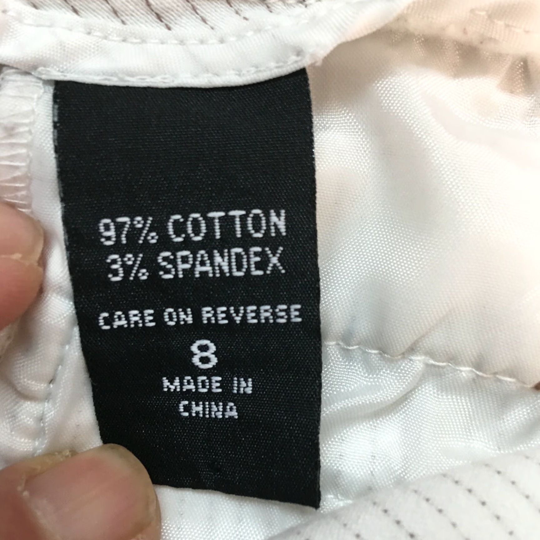 CO NY Plus Co Womens Cropped Flat Front Low Rise Casual White Pants Size 8 Size 30" / US 8 / IT 44 - 6 Thumbnail