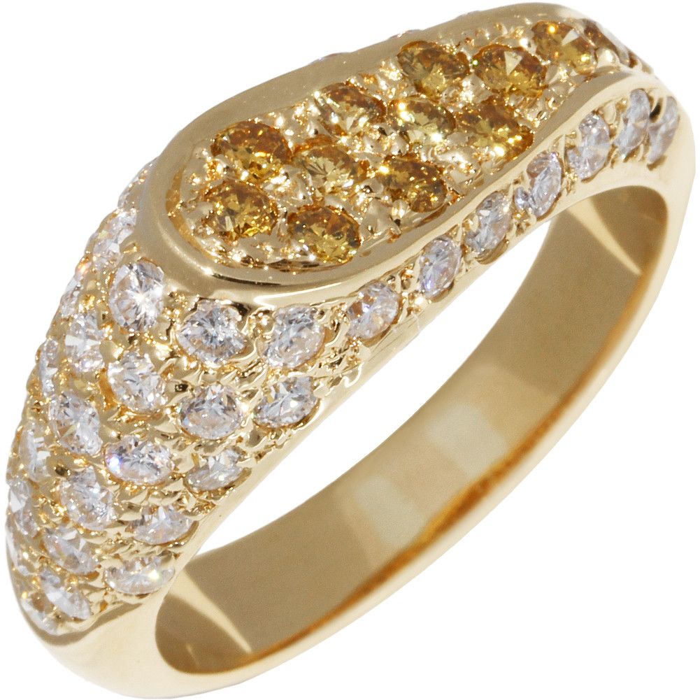 Other Other K18YG Yellow Gold Yellow Diamond Ring 1.67ct Size 13.5 Metal Ring 1805516 in Great Condition Size ONE SIZE - 1 Thumbnail