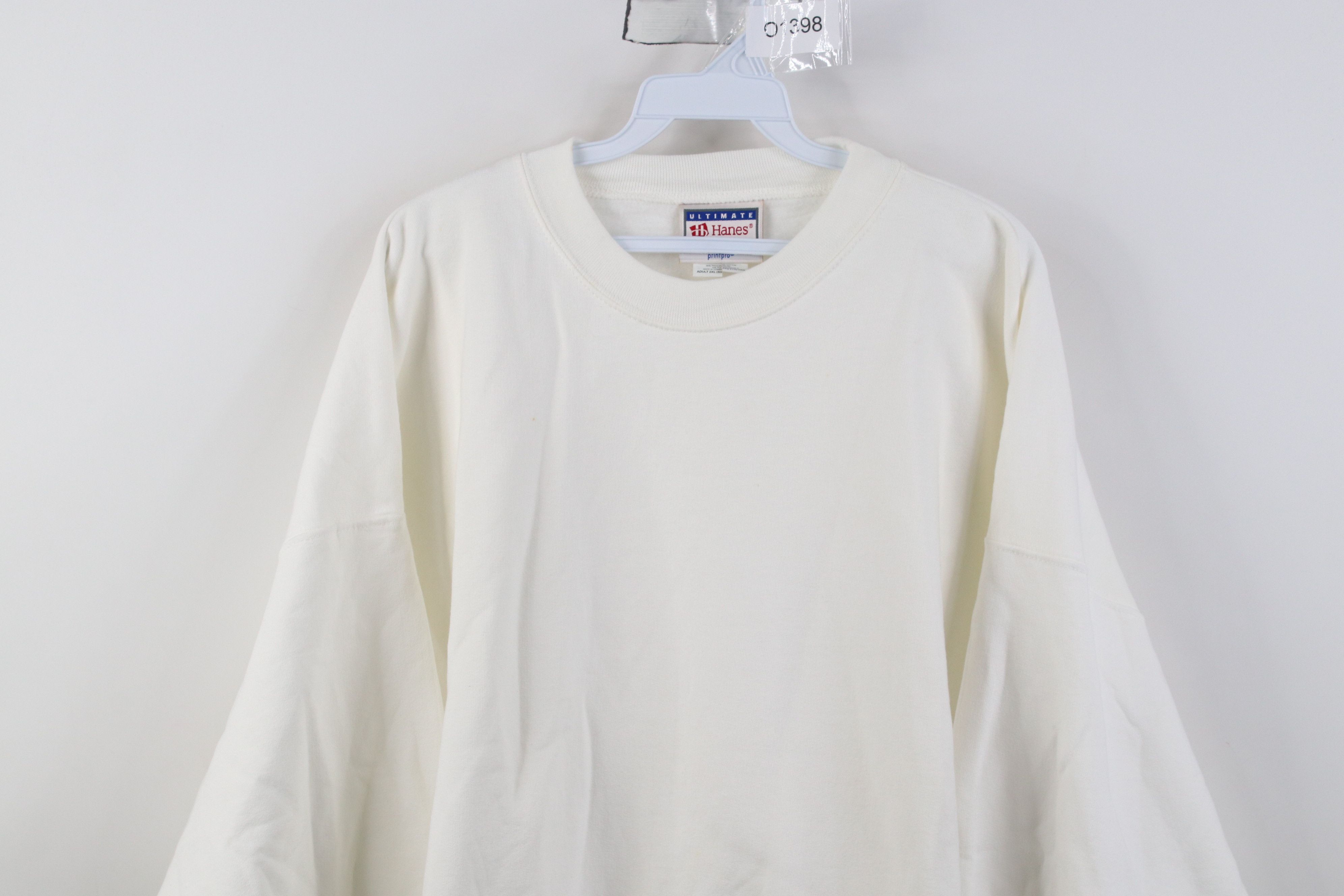 Vintage Vintage 90s Y2K Streetwear Crewneck Sweatshirt White Size US XXL / EU 58 / 5 - 2 Thumbnail