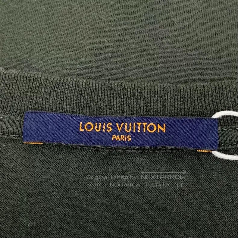 Louis Vuitton Louis Vuitton Dark green logo embroidered cotton crew neck Size US M / EU 48-50 / 2 - 6 Thumbnail