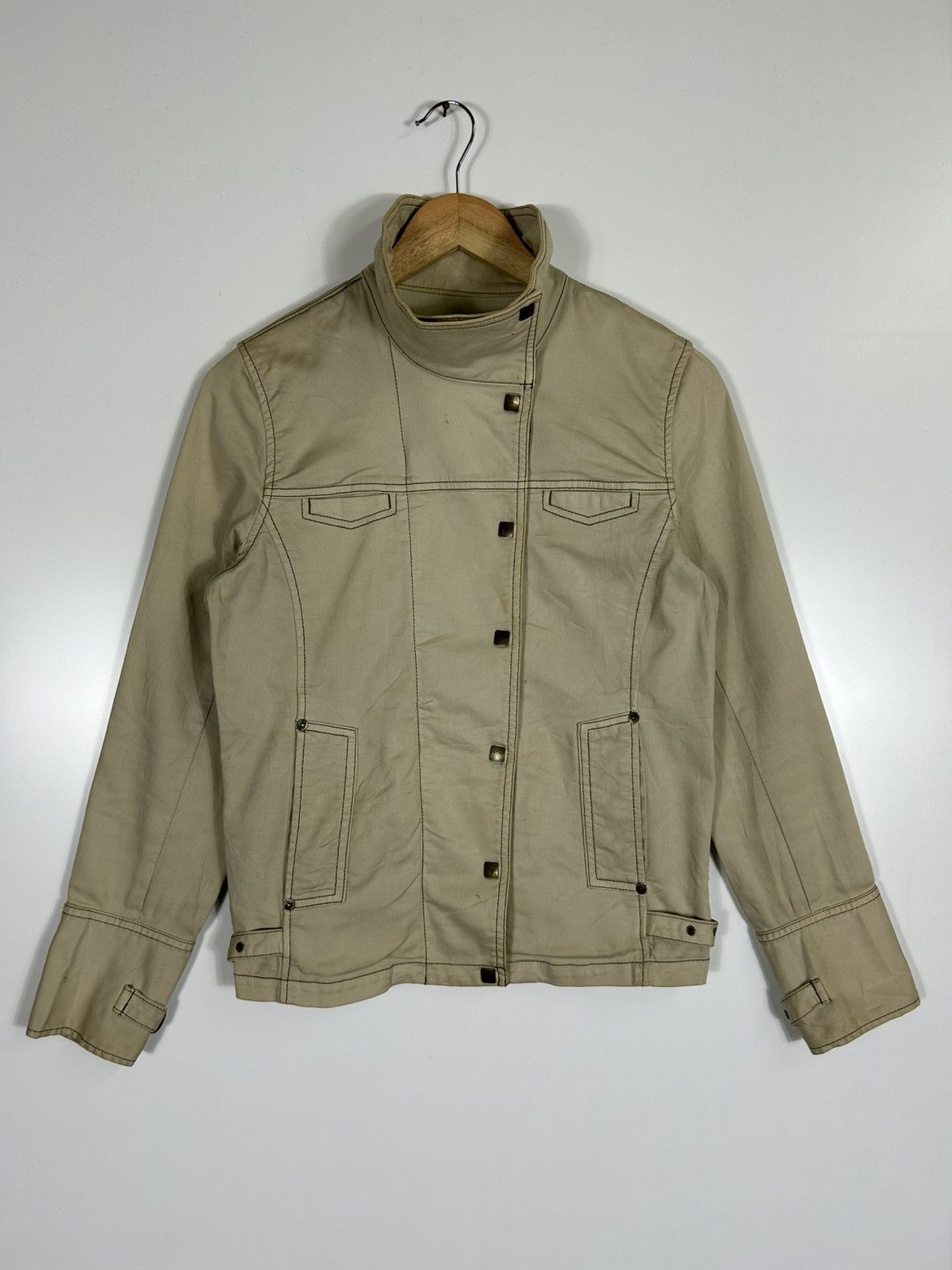 Japanese Brand × Vintage 🔥Swirl Bondage Zipper Jacket Size XS / US 0-2 / IT 36-38 - 1 Thumbnail