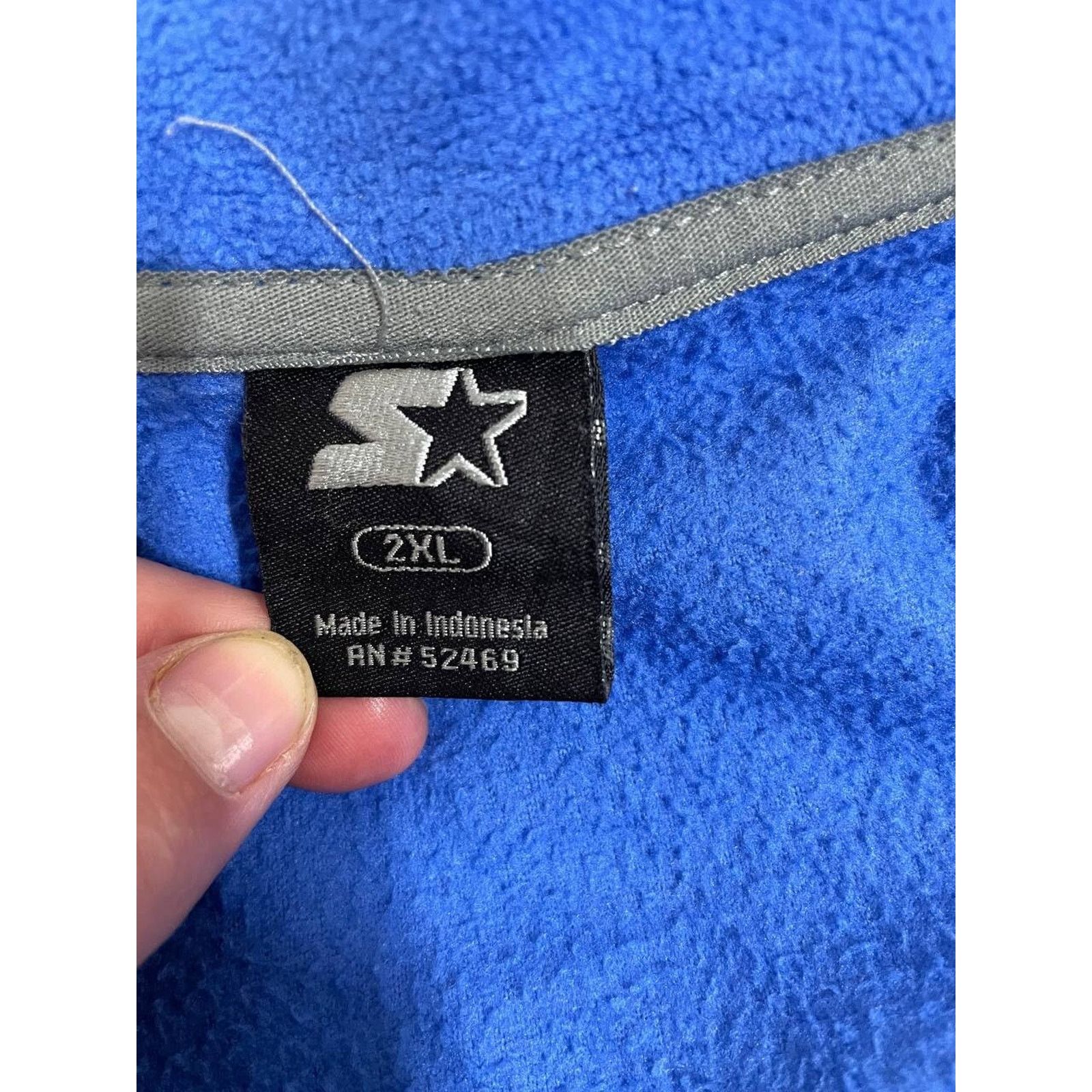 Starter Vintage Starter Blue Full Zip Fleece Jacket Size 2XL Size US XXL / EU 58 / 5 - 10 Thumbnail