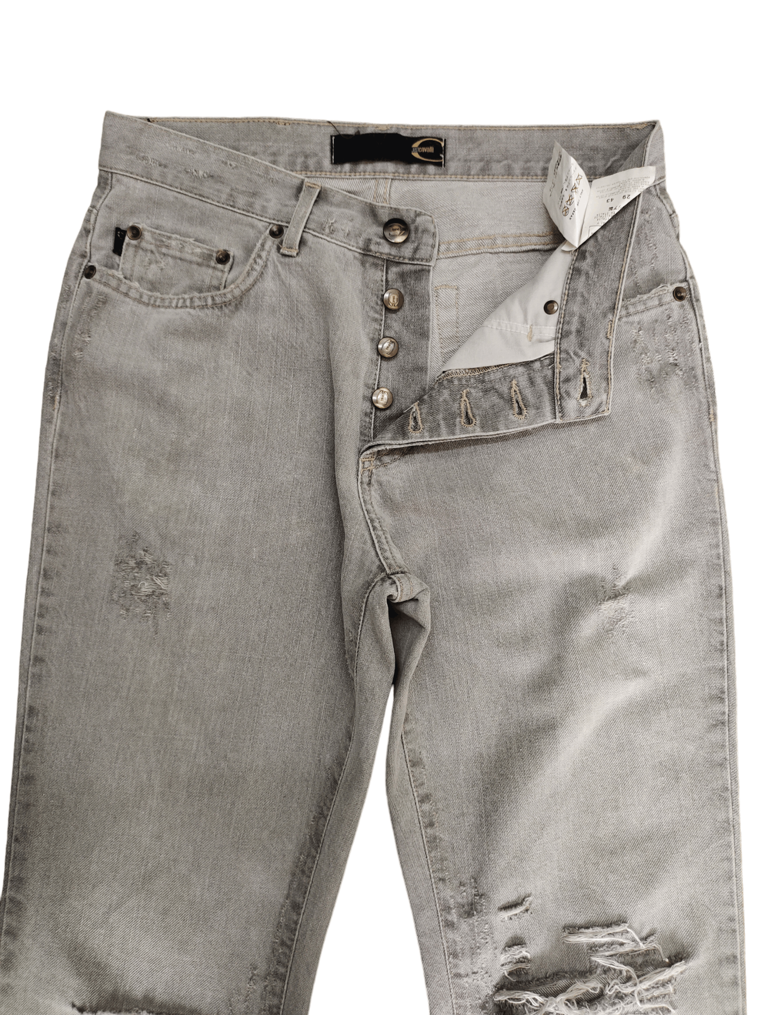 Just Cavalli Flare Jeans Just Cavalli Distress Mudmax Boot Cut Y2k Size US 29 - 10 Thumbnail