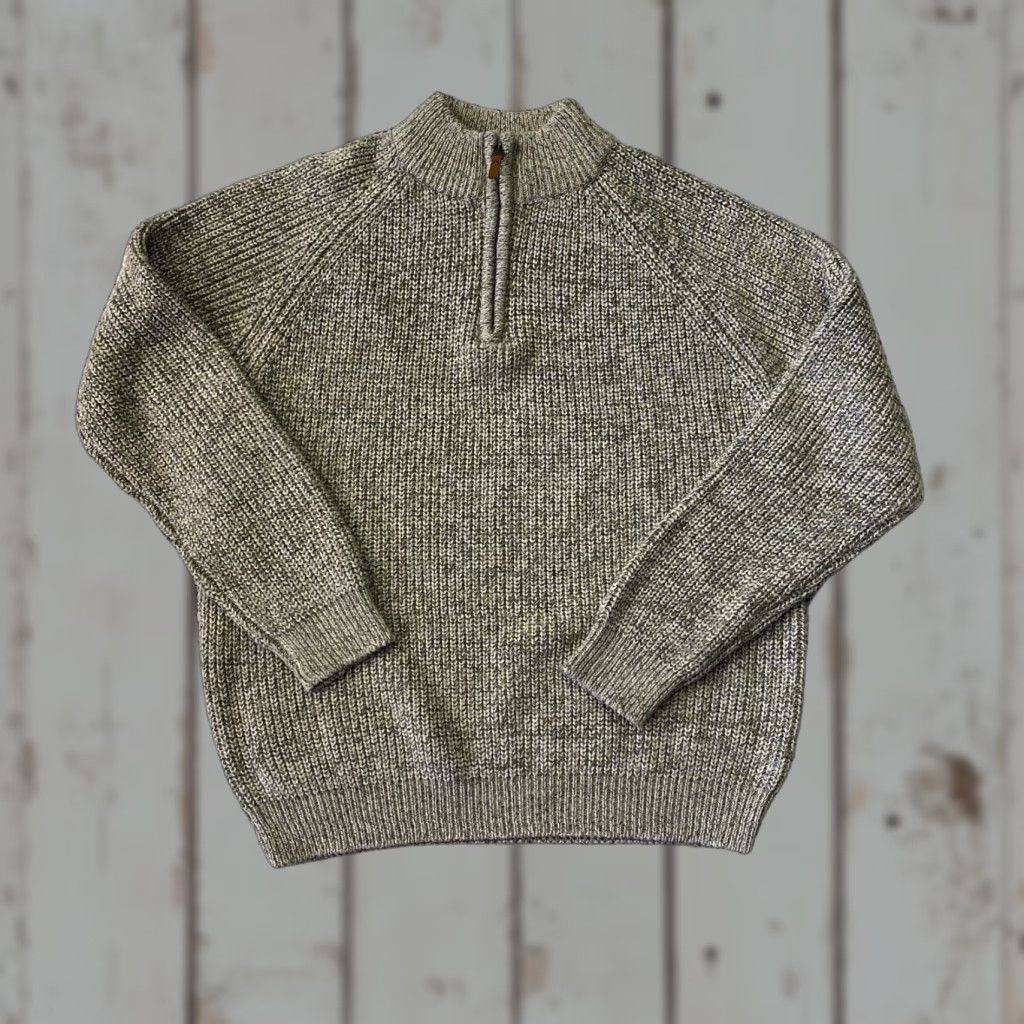 Vintage VINTAGE Emerald Isle Weaving Mens Sweatshirt XL Quarter Zip Knit Pullover Size US XL / EU 56 / 4 - 1 Thumbnail