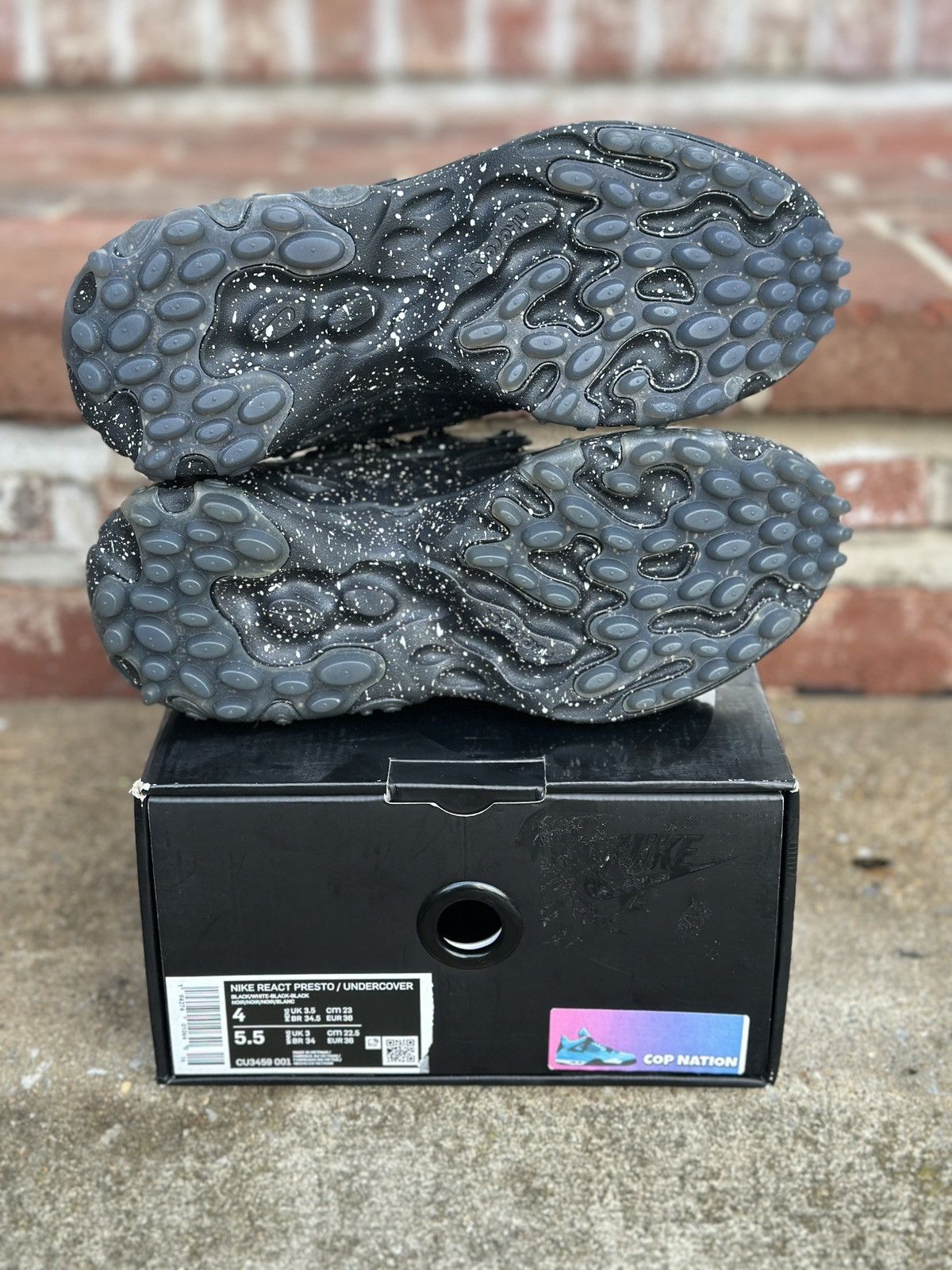 Nike × Undercover Nike x Undercover Nike React Presto Black 4M Size US 5 / EU 37 - 5 Thumbnail