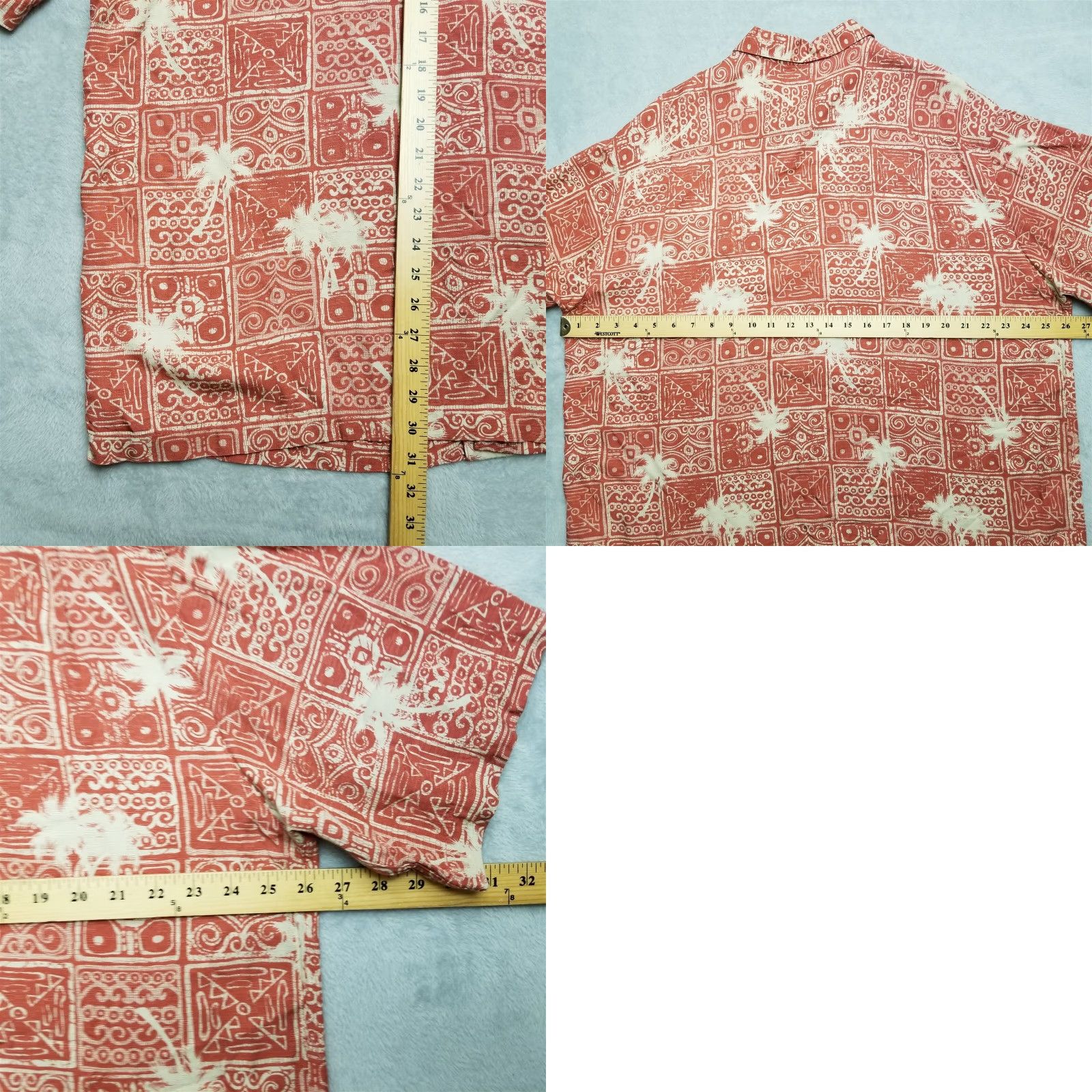 Vintage Caribbean Shirt Mens XL Red Beige Hawaiian 100% Rayon Travel Outdoor Button-Up Short Sleeve Collared Viscose Casual USA Size US XL / EU 56 / 4 - 8 Thumbnail