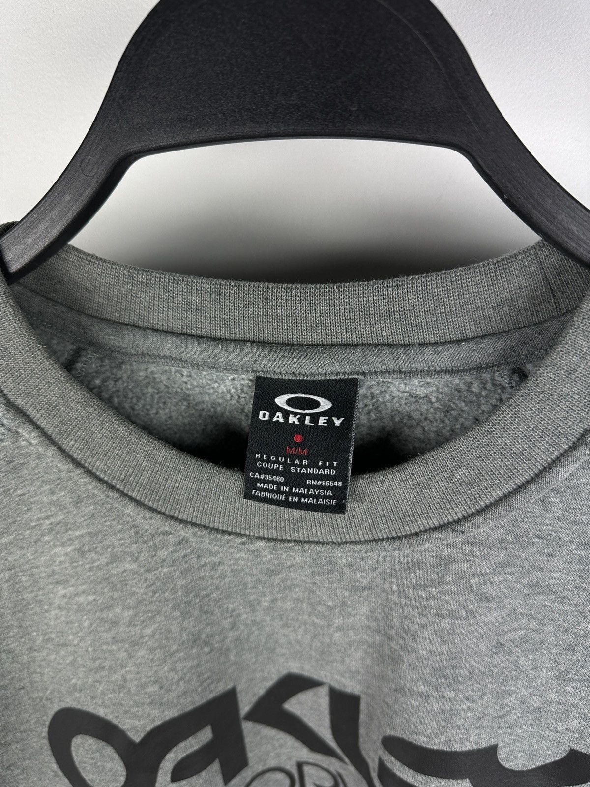Oakley × Vintage Vintage Y2K Oakley Factory Pilot Logo Grey Sweatshirt Size US M / EU 48-50 / 2 - 6 Thumbnail