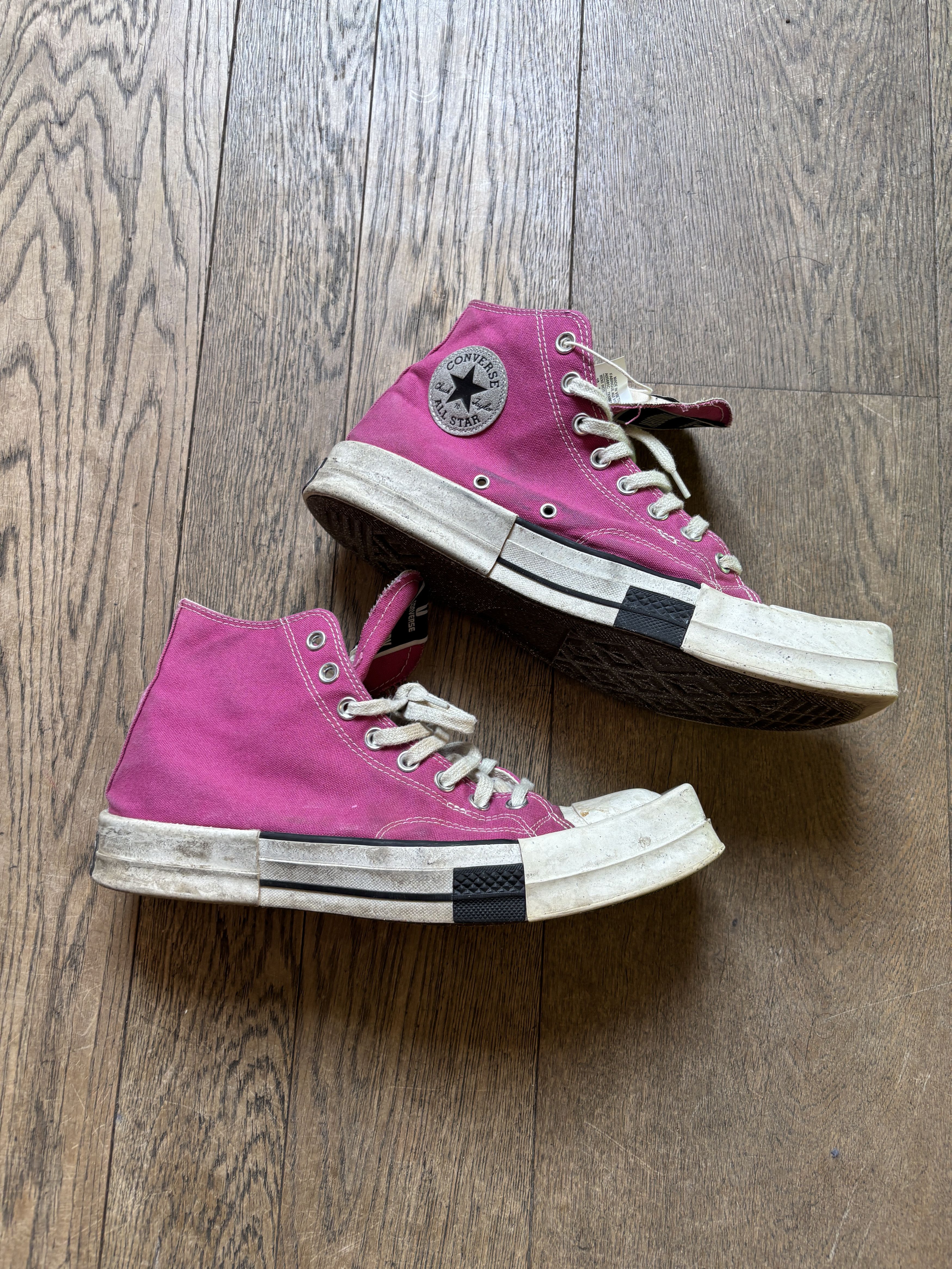 Converse × Rick Owens Drkshdw Rick Owens x Converse Pink Hightops Size US 10 / EU 43 - 9 Thumbnail
