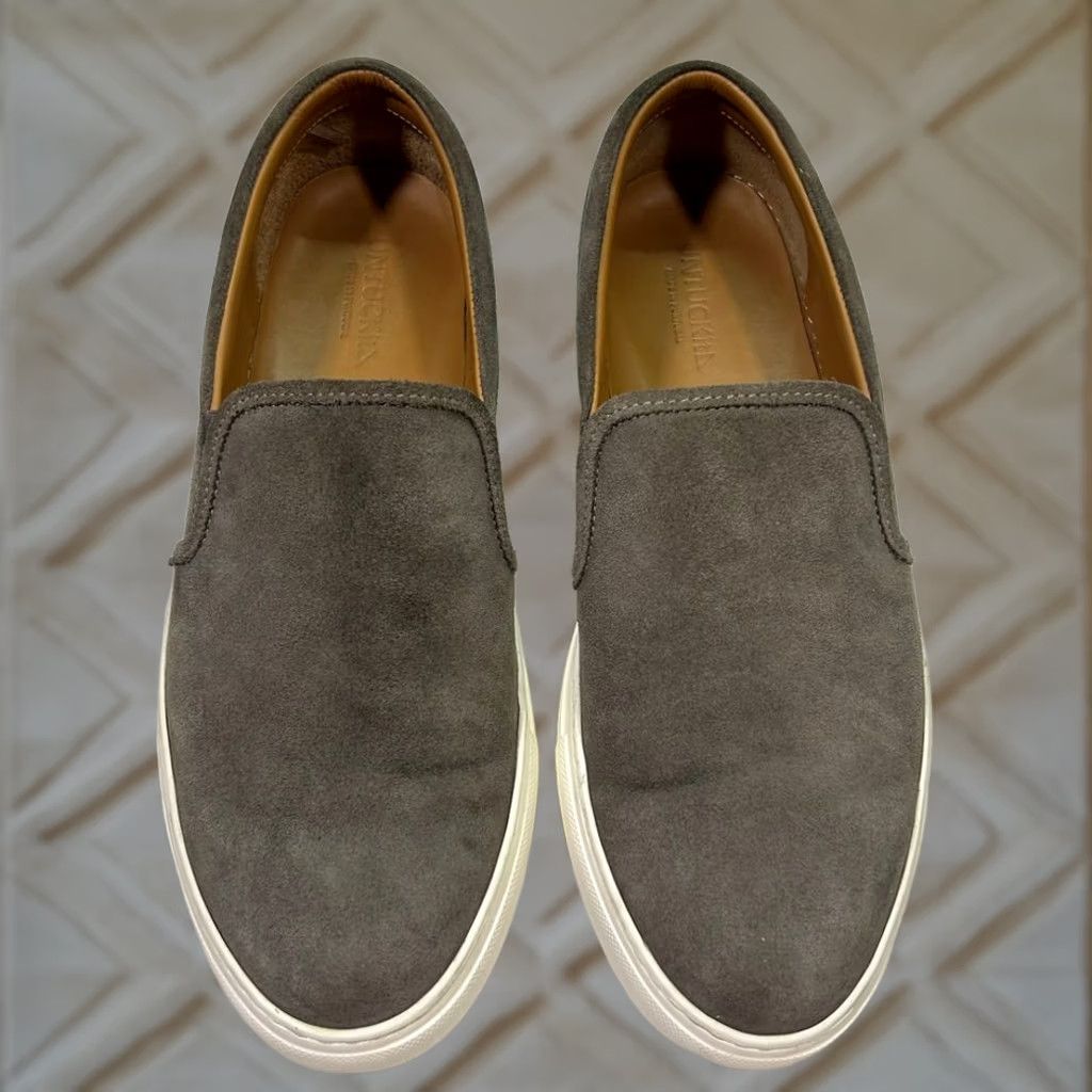 UNTUCKit Untuckit Gray Suede Slip-On Sneakers Mens 12 Size US 12 / EU 45 - 1 Thumbnail