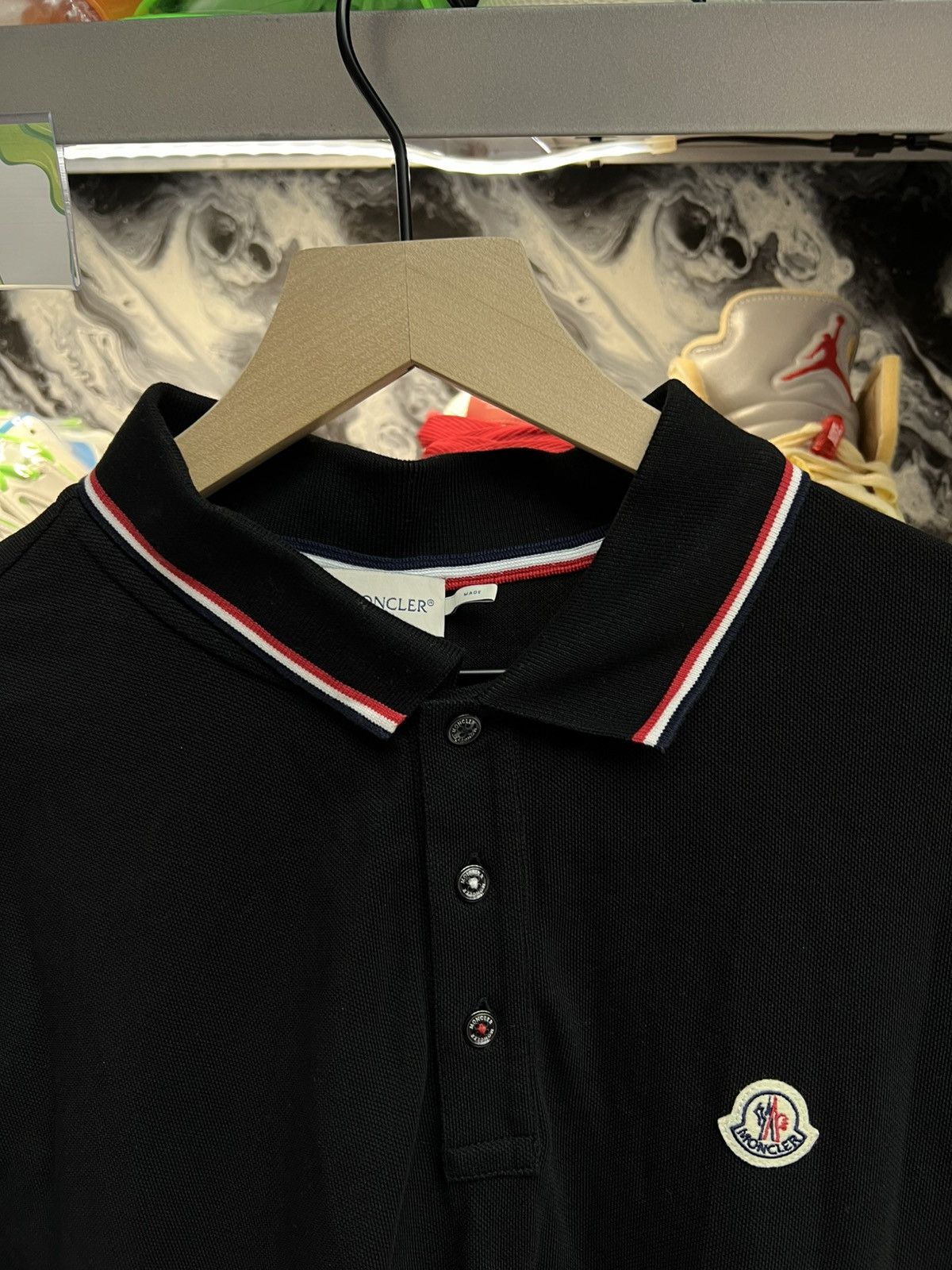 Moncler Moncler Black Polo Longsleeve Size US XXL / EU 58 / 5 - 7 Thumbnail