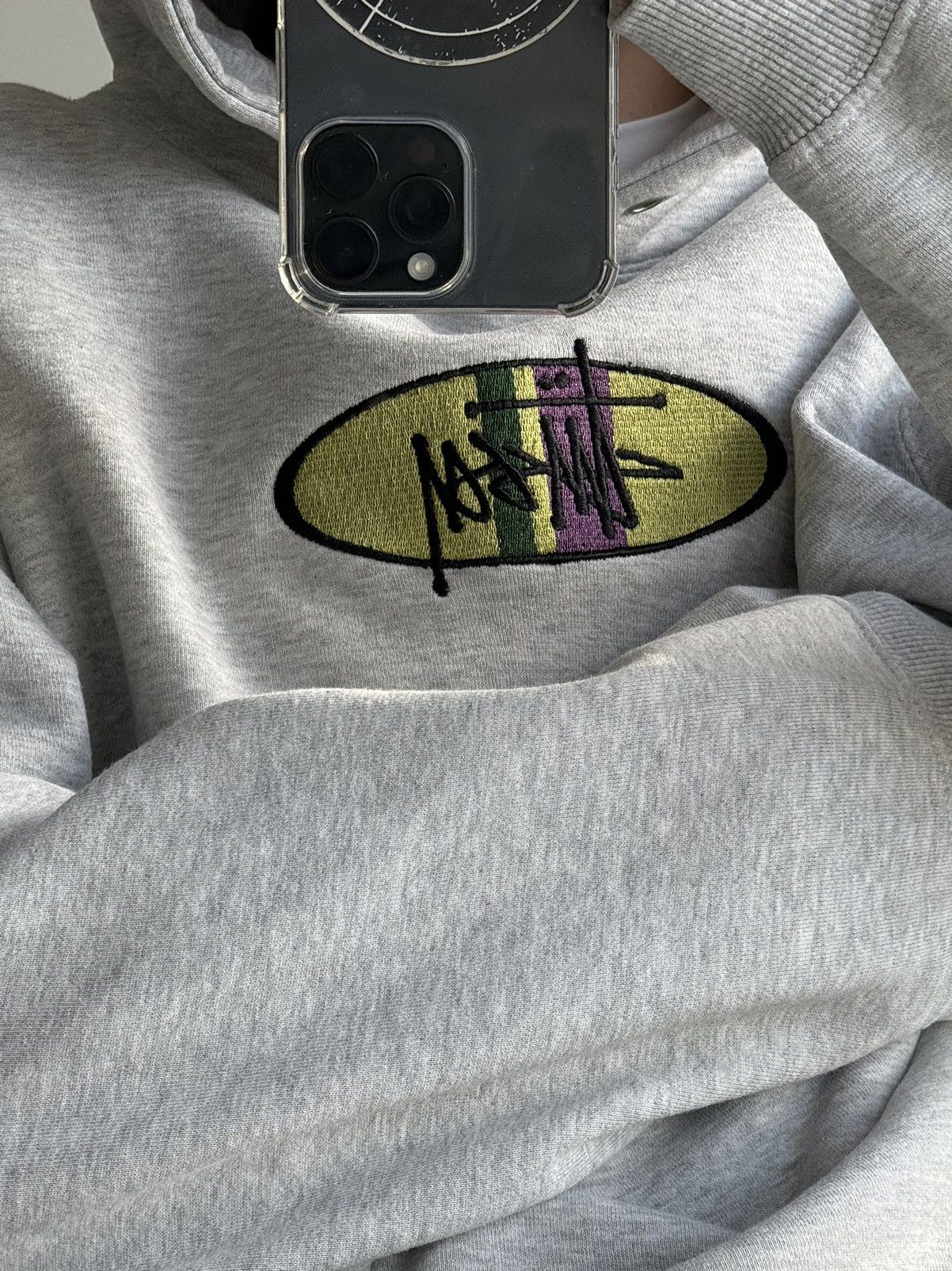 Stussy × Vintage STUSSY CENTER LOGO VINTAGE OVERSIZE HOODIE Size US XL / EU 56 / 4 - 4 Thumbnail