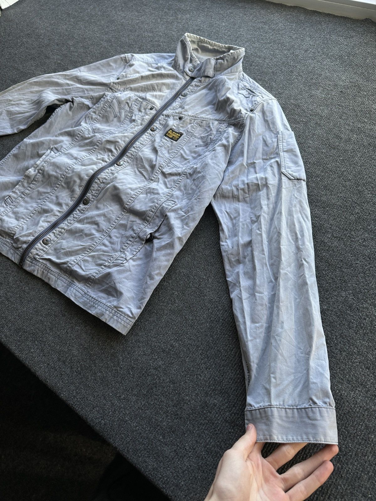 G-Star 🚨 G STAR RAW MEN Y2K VNTG OVERSHIRT Zip Jacket FADED Size US L / EU 52-54 / 3 - 3 Thumbnail