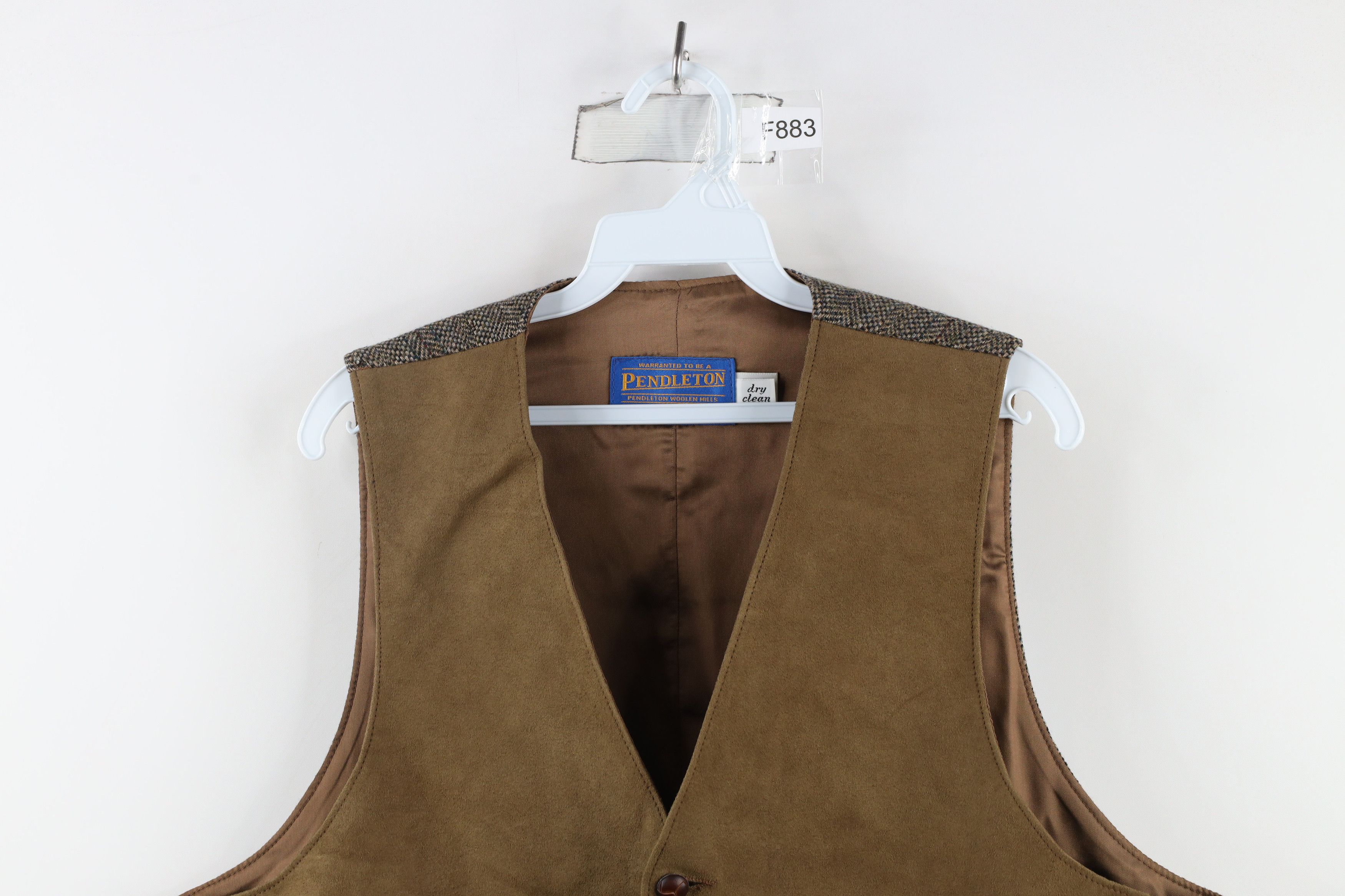 Pendleton × Vintage Vintage 90s Pendleton Wool Tweed Button Vest Jacket USA Size US L / EU 52-54 / 3 - 2 Thumbnail