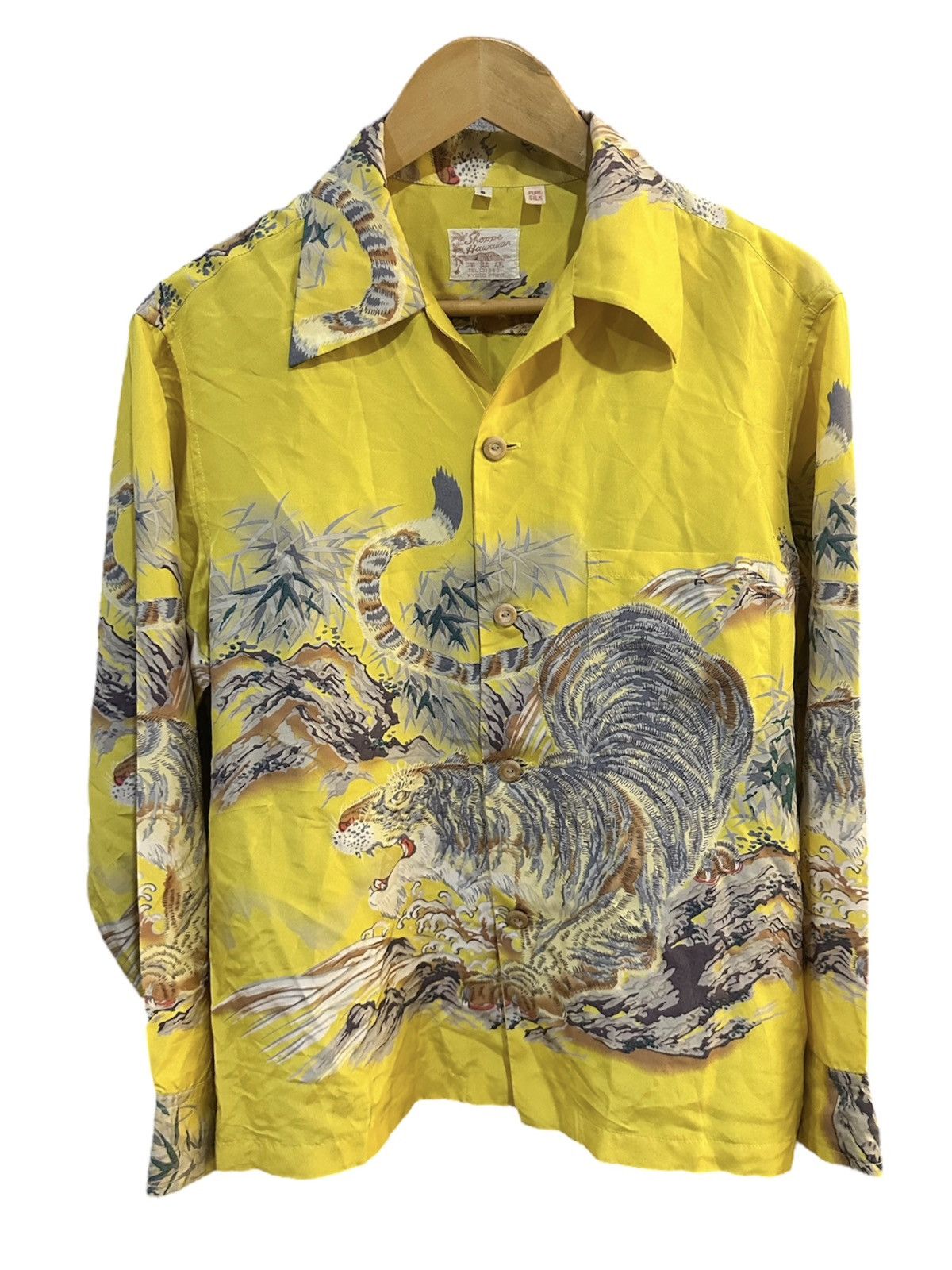 Sun Surf Vintage Sun Surf Toyo Enterprise Pure Silk Tiger L/S Shirt Size US S / EU 44-46 / 1 - 1 Thumbnail