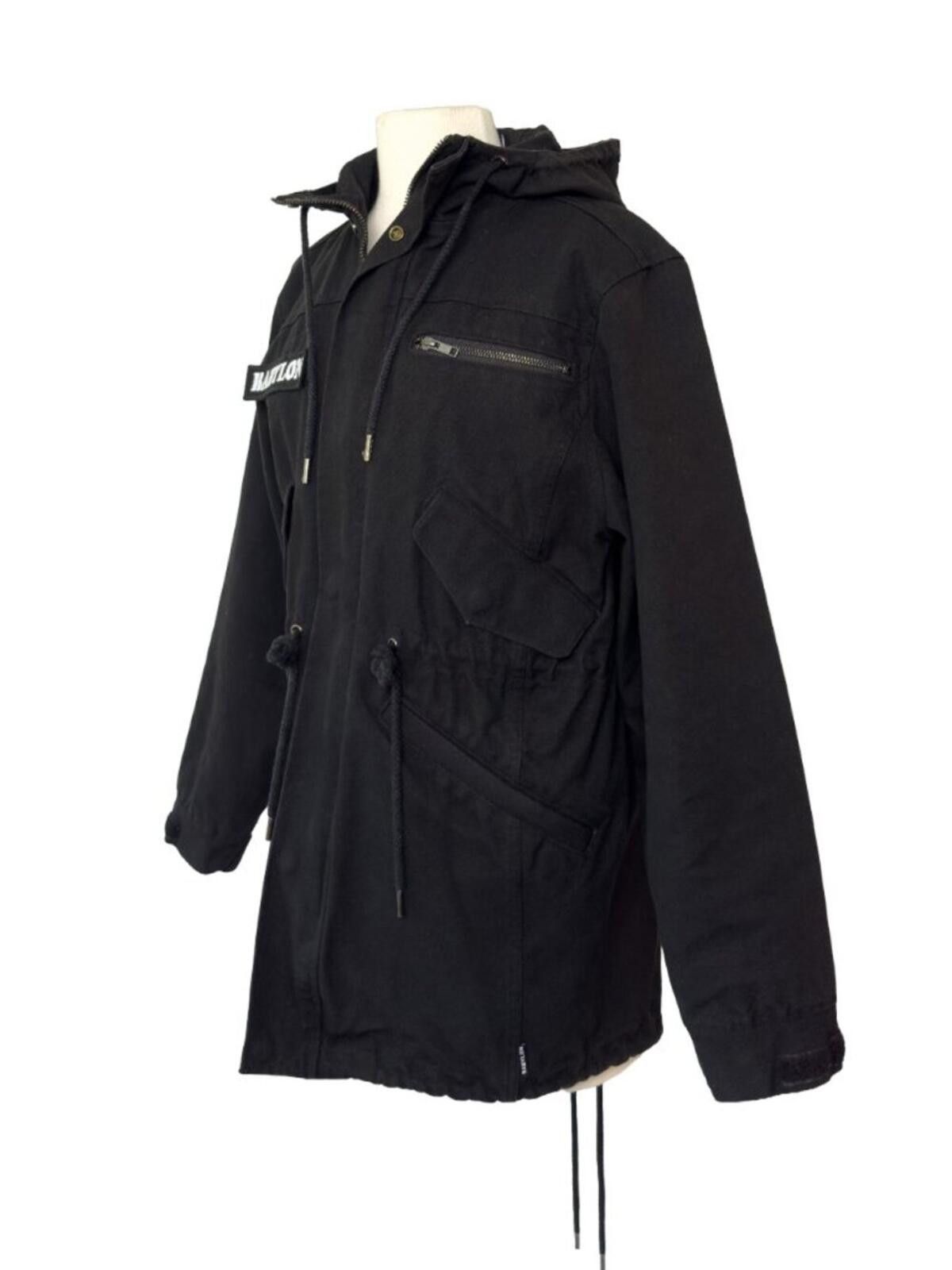 Babylon Babylon LA Hooded Parka Jacket Black, Rose Patches, Unisex M Size US M / EU 48-50 / 2 - 2 Thumbnail