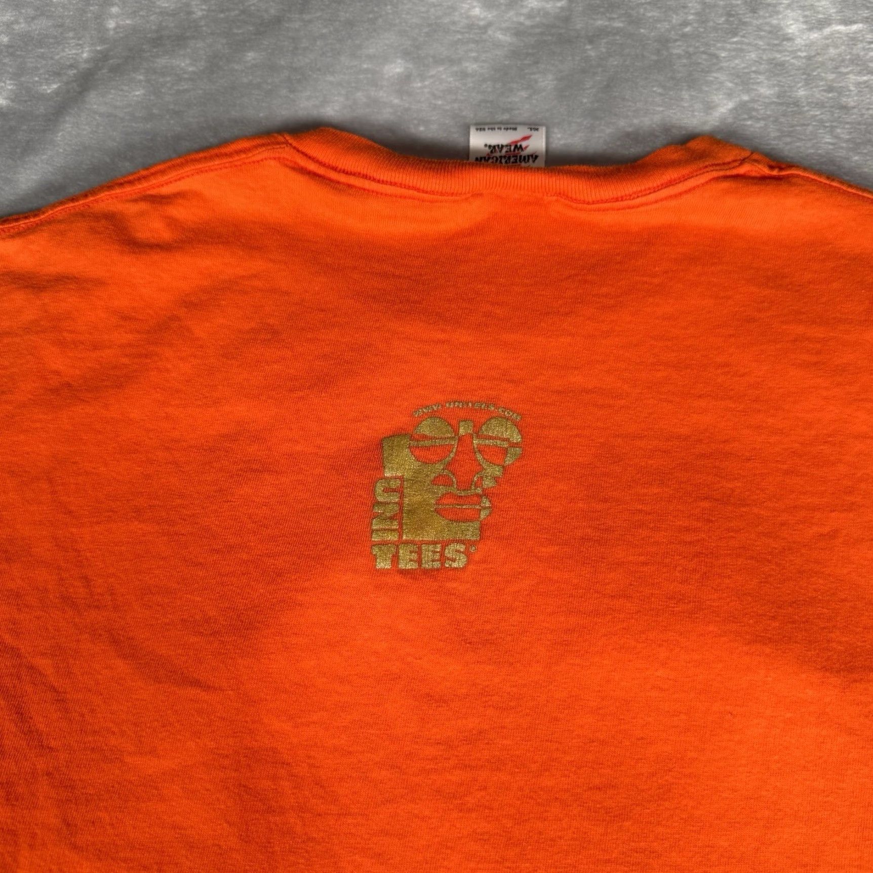 Vintage VINTAGE Unitees T-Shirt Men XL Orange 90s Graphic Print Crew Neck Short Sleeve Cotton United States Vintage Logo Mens Size US XL / EU 56 / 4 - 6 Thumbnail