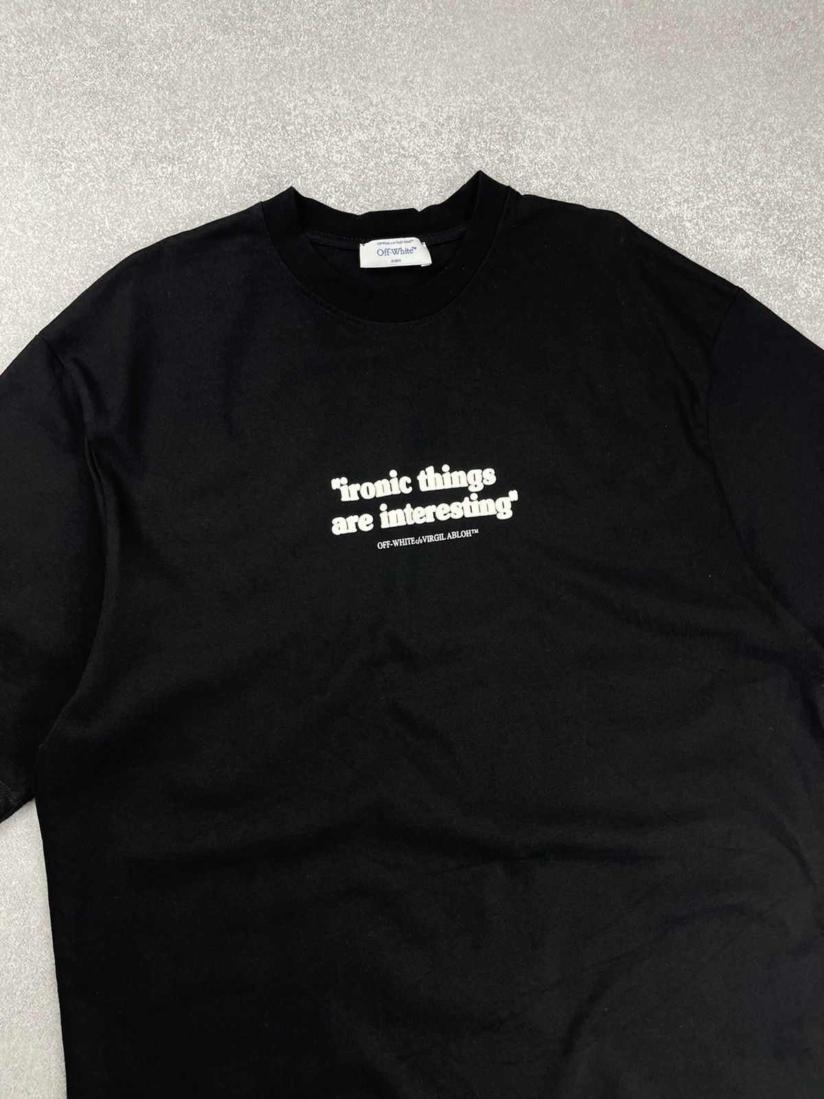 Off-White Off-White Logo Cotton T-Shirt Black Size L Size US L / EU 52-54 / 3 - 2 Thumbnail